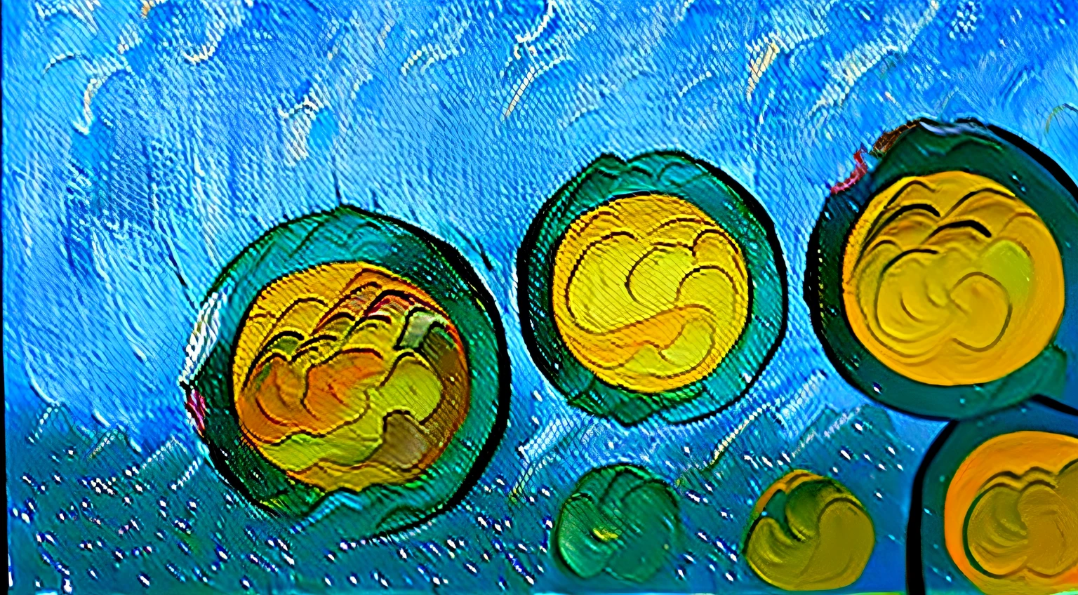meditation, waves, (oil paint:2), (abstract:2)