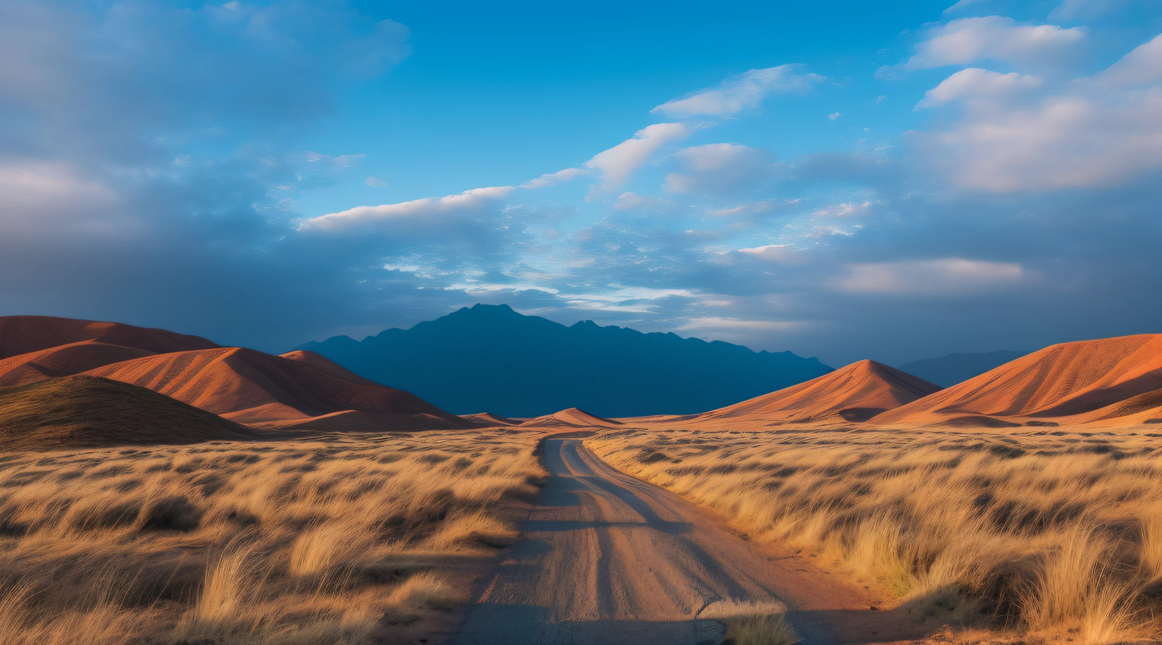 paisagem realista de uma montanha sombria
