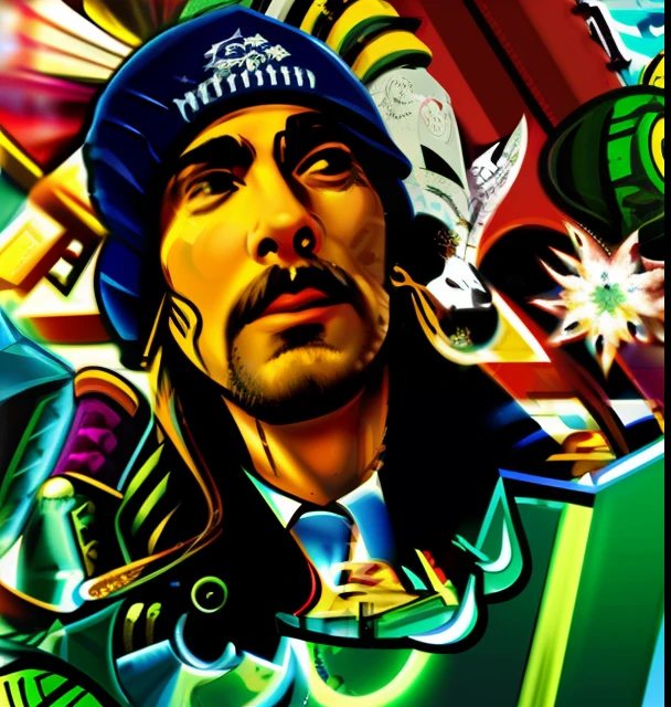 Homem de cabelo comprido e gorro ao posar para uma foto, tiradas em meados dos anos 2000, inspirado em Jesse Richards, mateus 9 5, tiradas no final dos anos 2000, inspirado em Jeremy Henderson, Deiv Calviz, Msxotto, Zack da Rocha, tiradas nos anos 2000