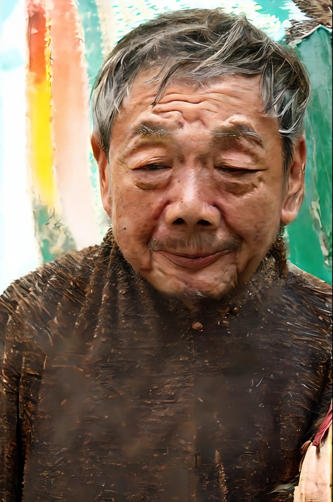 photo of a (men),old man, 70 years old, serious look ,standing at (beach), portrait photo, (closeup:1.2)