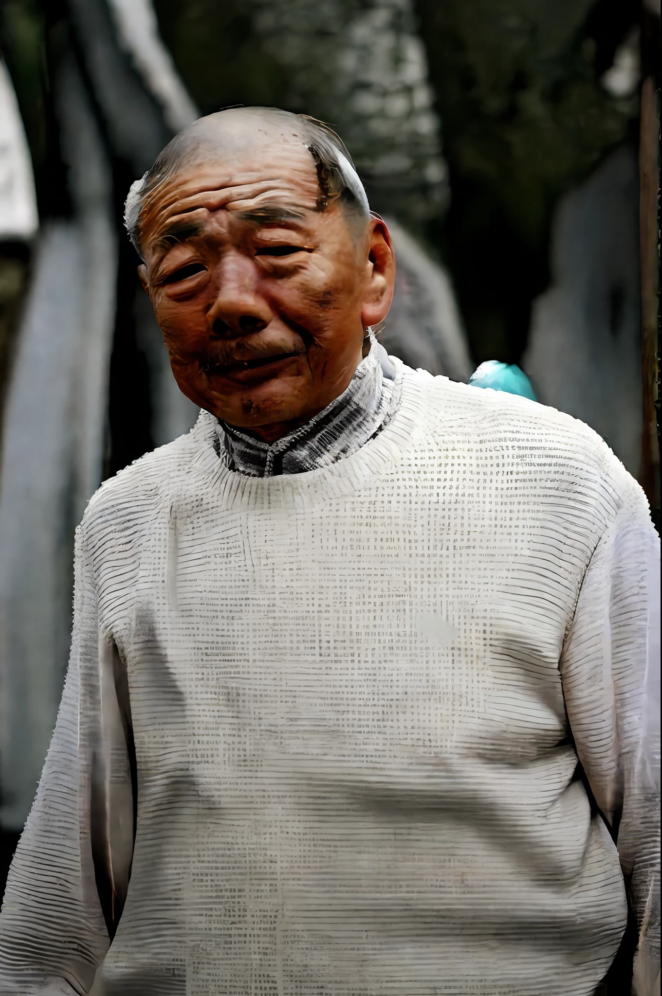 photo of a (men),old man, 70 years old, serious look ,standing at (beach), portrait photo, (closeup:1.2)