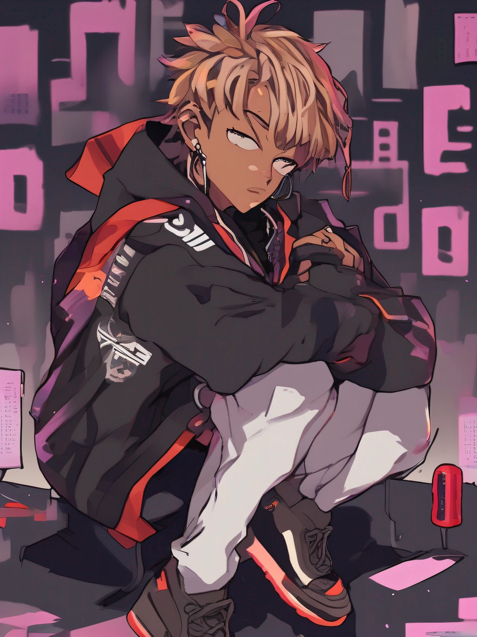 Estilo anime, cantor de rap juice wrld, ultradetalhes, papel de parede