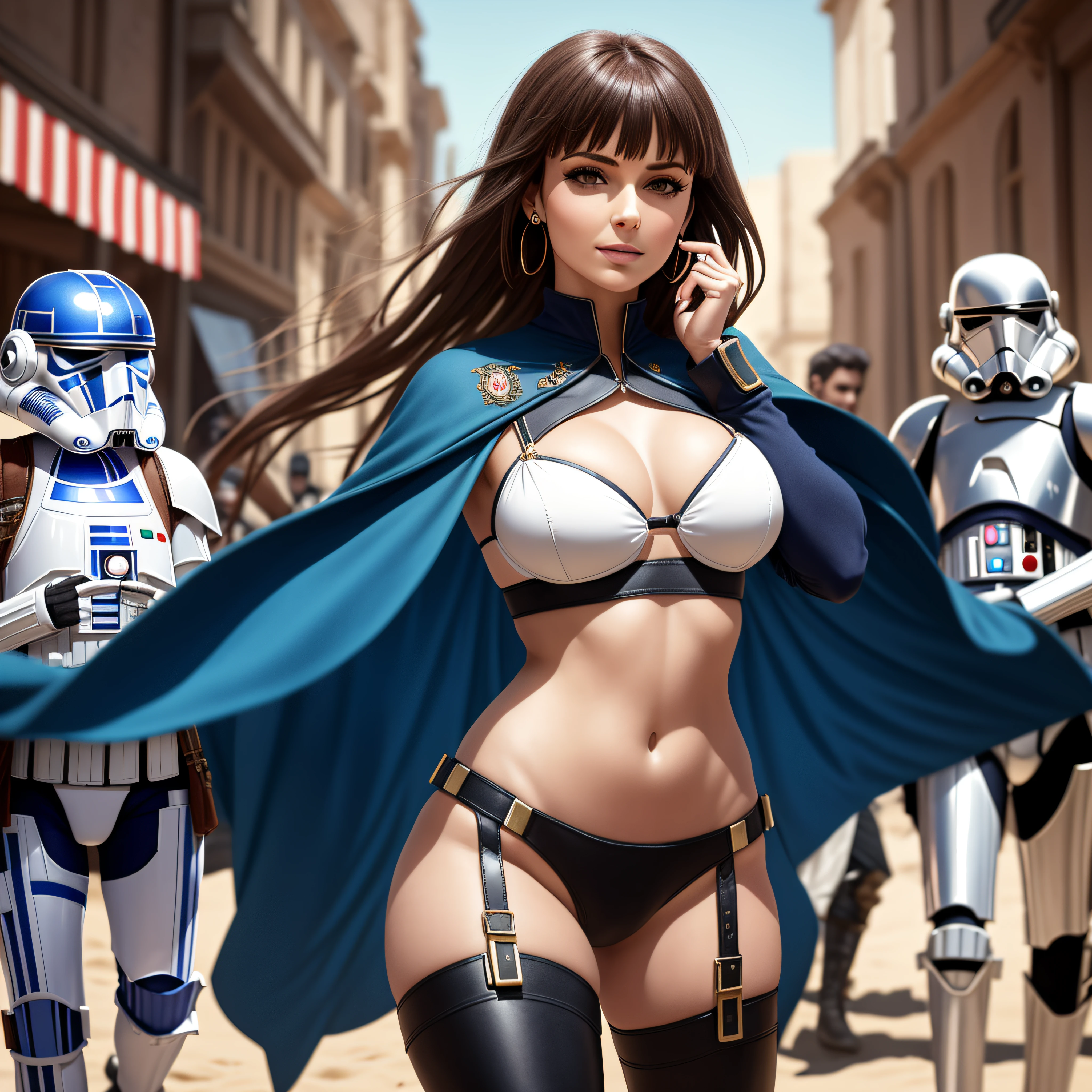 FairyTaleAI Sahara:1.5 sundrop:1.5 Scene "star wars" contre-jours sables "Armada" Tatooine Xwing R2D2 "Heavy Metal" Devastating Will-o'-the-wisp:1.5 war cyberpunk battle Mandalorian mature female "luis Royo" dazzling slow-motion walk Cosplay richesse Amiral decorated:1.37 jukebox Commander "Princesse Leia":1.5 "Tina Turner":1.5 "Nathalie Portman":1.5 Pilots jacket cow-boy 38years emblème "Heart Earth Hearth" écusson key sunLight luminescence ultra:1.5 pro-Photorealistic:1.5 optimaux:1.5 qualities:1.5 opengl-shaders details:1.5 precise:1.5 reflex:1.5 max:1.5 resolution:1.5 perfection:1.5 graduates:1.5 volumetric nettetés:1.5 improved:1.5 Octane_rendues:1.5 UHD XT3 16K DSLR HDR UnrealEngine5 ombres profondeurs:1.5 analogiques:1.5 3dcg hairstyle short bangs:1.3 extatiques:1.5 body symmetrical athletic skin bronzé face cheekbones effects embarrassed glushes:1.5 eye-liner saphirs saturate:1.5 beaux:1.5 dark eyes black pupils brown iris lazulis turquoise mouth open teeth obvious smiles choke Floating Jacket Fixed Eccentric Cape Levitating Shoulders-Off Shirt Lace Clavicles White Papillotes embroidered leathers breasts varied pointed:1.37 satin bikini:1.5 corsait navy thick felt skirts:1.5 matching bristles ample swinging spinels navel:1.3 revealing waist belt-chastity padlock Gold silver agate pubis scarlet pubis-hairy indigo protrusions underwear:1.5 Snap-lock garters thighs legs gothic stainless steel boots decorated magic onyx:1.5 rubis fleuraison invoques:1.5 incandescentes CGSCOSITY toys Cristallines flying X-Wing (EOS R6 135mm 1/1250s f/2.8 ISO400) R2D2 Mécanisés adaptable Canon-ion flash blow glow mannequins dramatic opale Saber straight fully dressed armor heavy chrome metallic flat rune lava bands helmet-antenne Tourmaline glyphes plasma brasses cuivres fullbodye "Darth Vador" background:1.5 équirectangulaire 360 outdoor:1.5 gravures chef-d&#39 tatouage (par Michelangelo) Bruce Weber girls nsfw varied:1.5 etc.