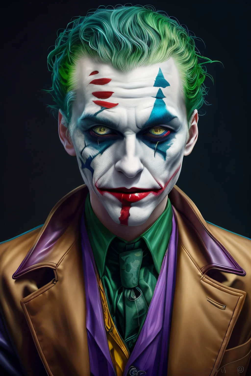 Batman Coringa Piada Coringa, Retrato do Coringa, Retrato do Coringa, Retrato de um Coringa, O Coringa, coringa, Coringa se parece com Naruto, Iconic character of high detail, como o coringa, remarkable joker make up, Jerma985 como o Coringa