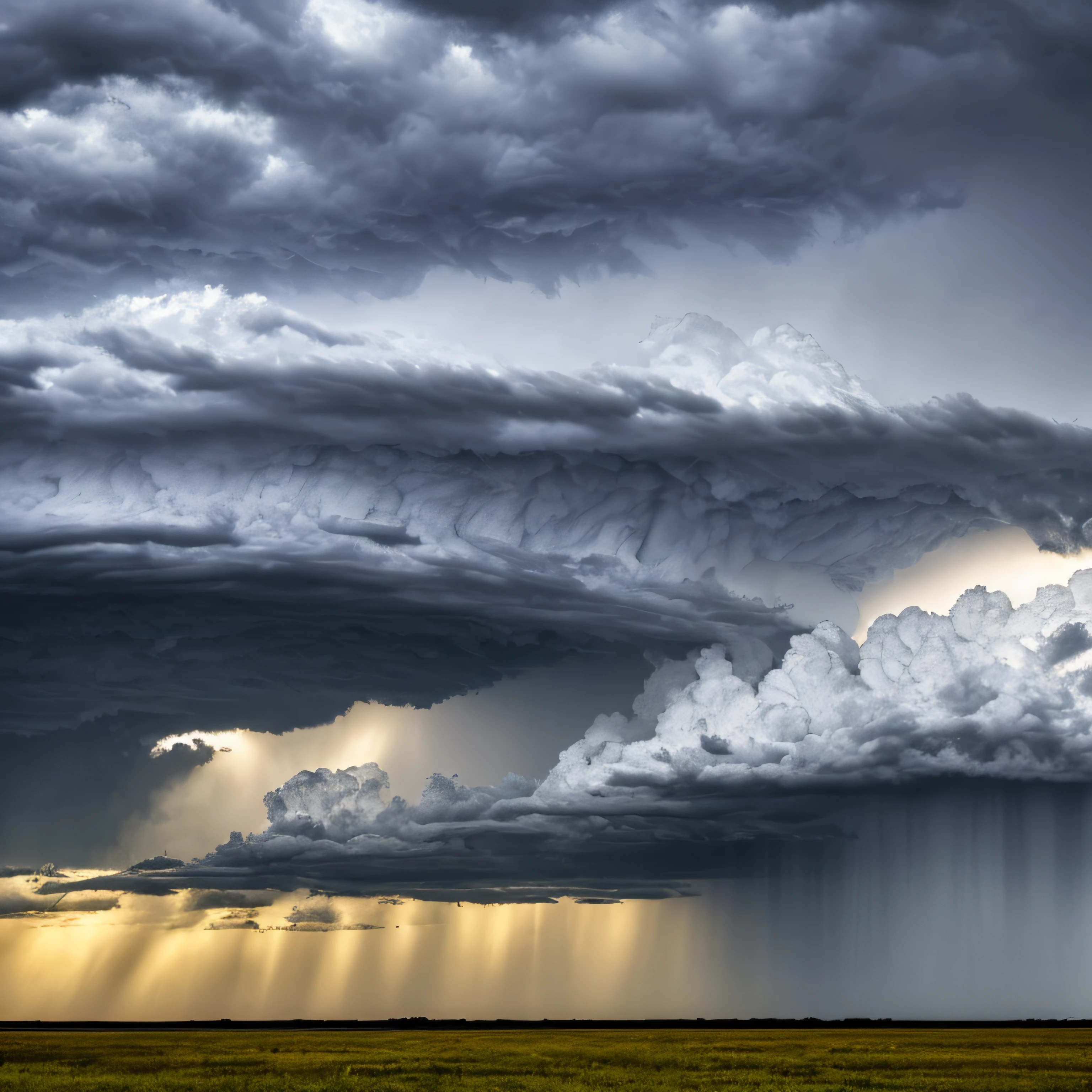 Dramatic storm clouds over a rural landscape --auto