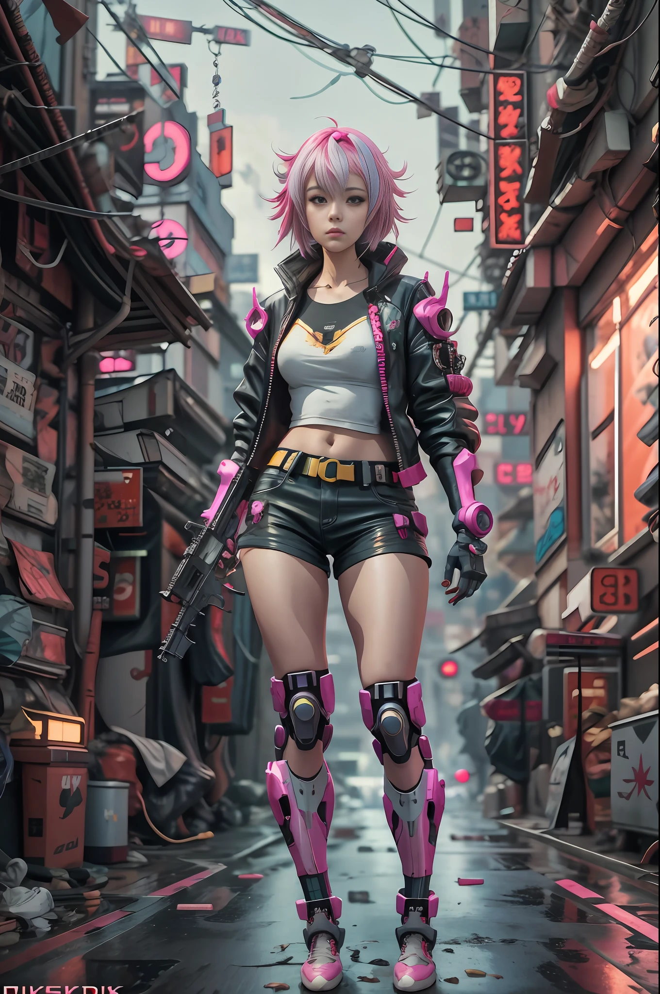 anime character in a street with a gun and a helmet, digital cyberpunk anime art, cyberpunk anime girl mech, cyberpunk anime girl, female cyberpunk anime girl, anime cyberpunk art, cyberpunk anime art, ross tran 8 k, badass anime 8 k, modern cyberpunk anime, digital cyberpunk - anime art, cyberpunk 2 0 y. o model girl