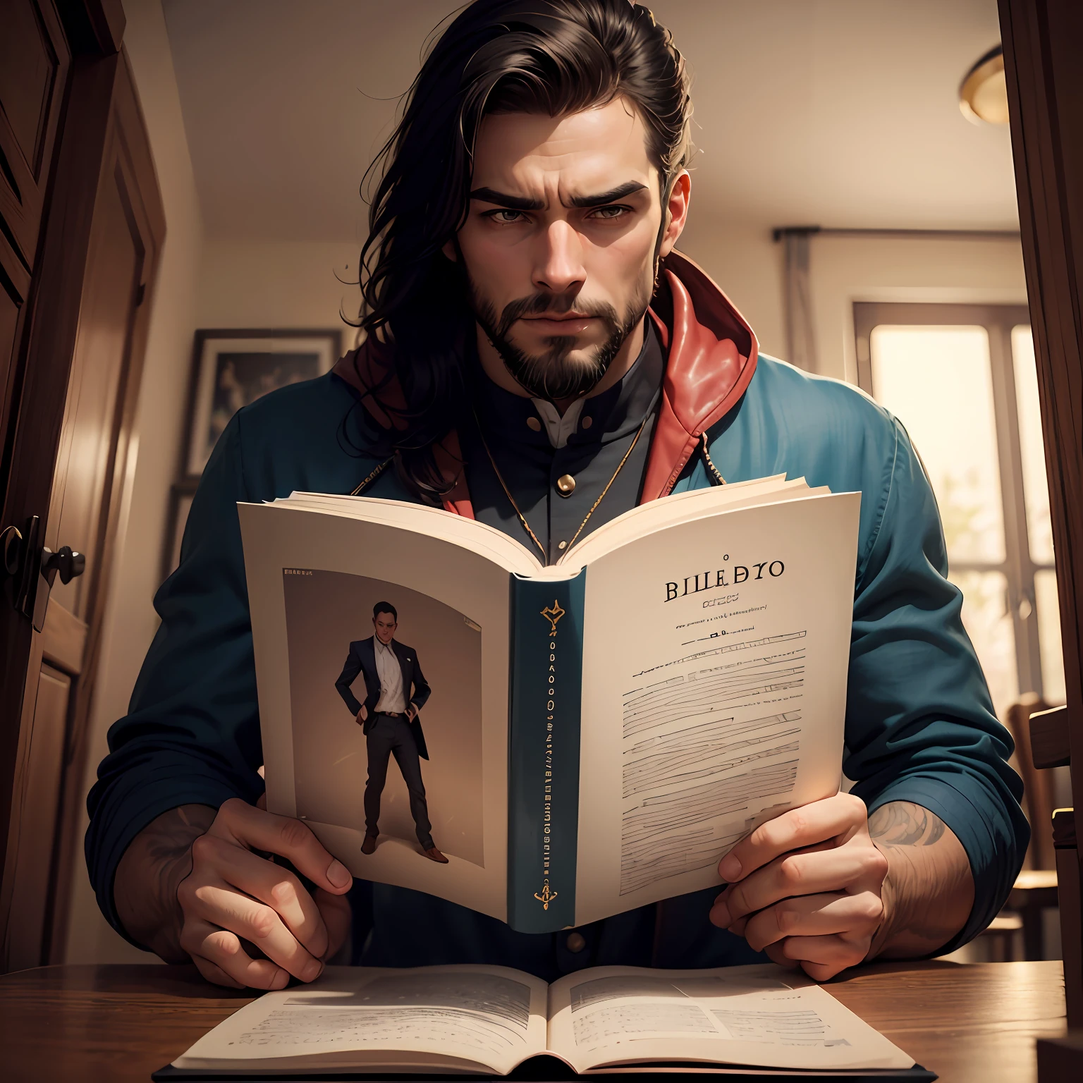 esta escrito no livro a biblia do homem, deixe o cabelo mais curto , e coloque um terno nele