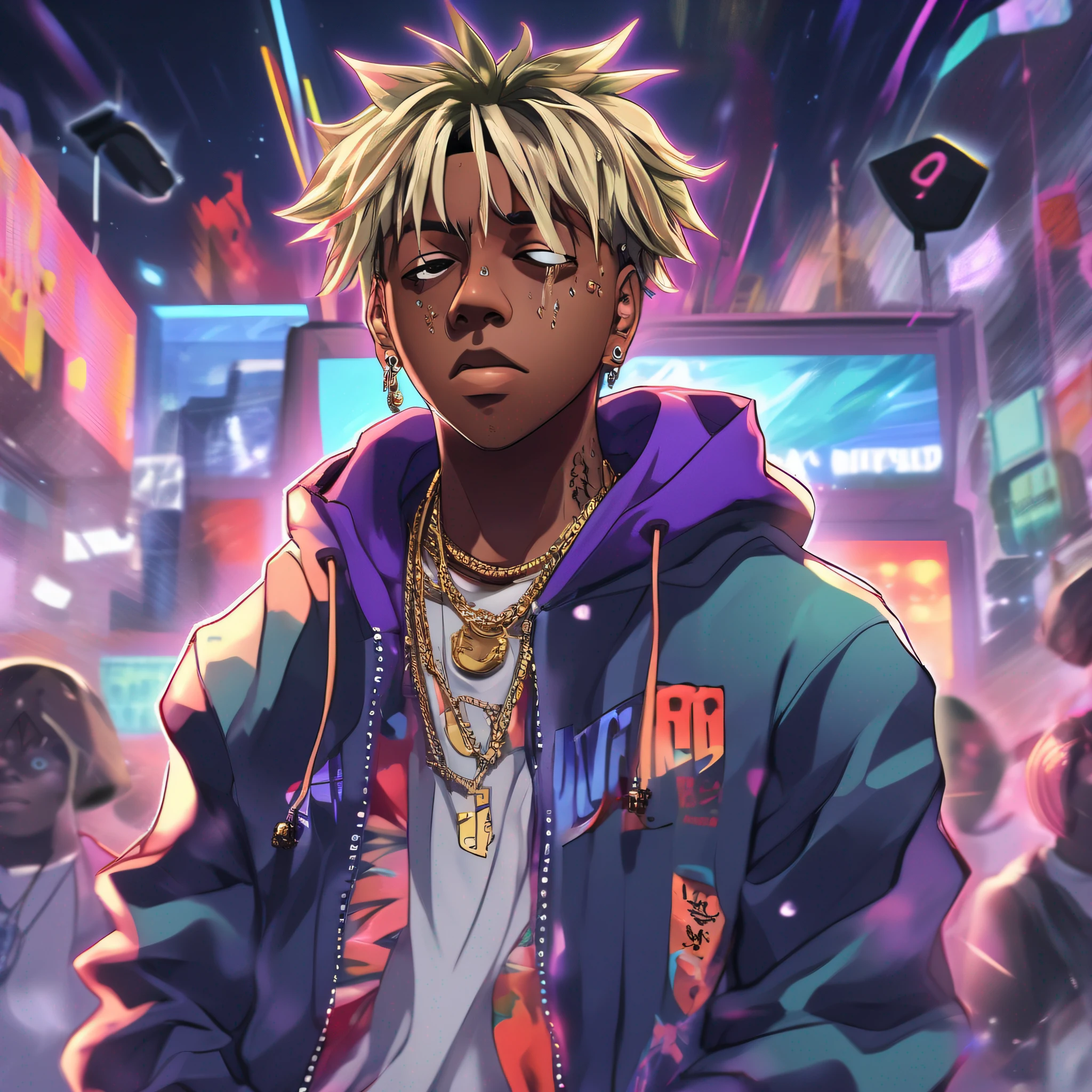estilo anime, cantor de rap juice wrld, ultradetalhes