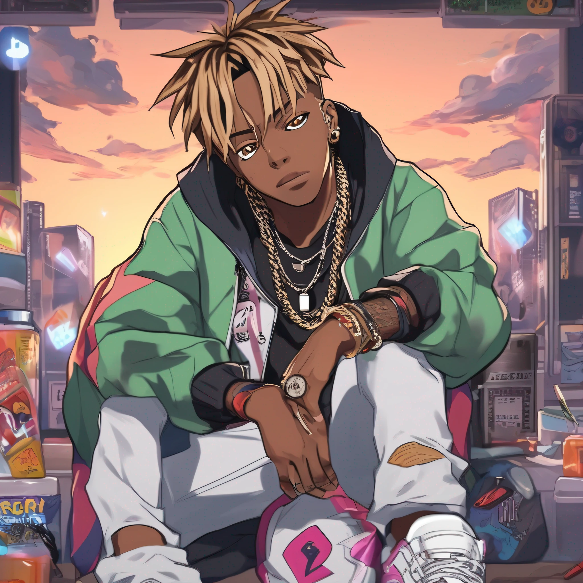 estilo anime, cantor de rap juice wrld, ultradetalhes