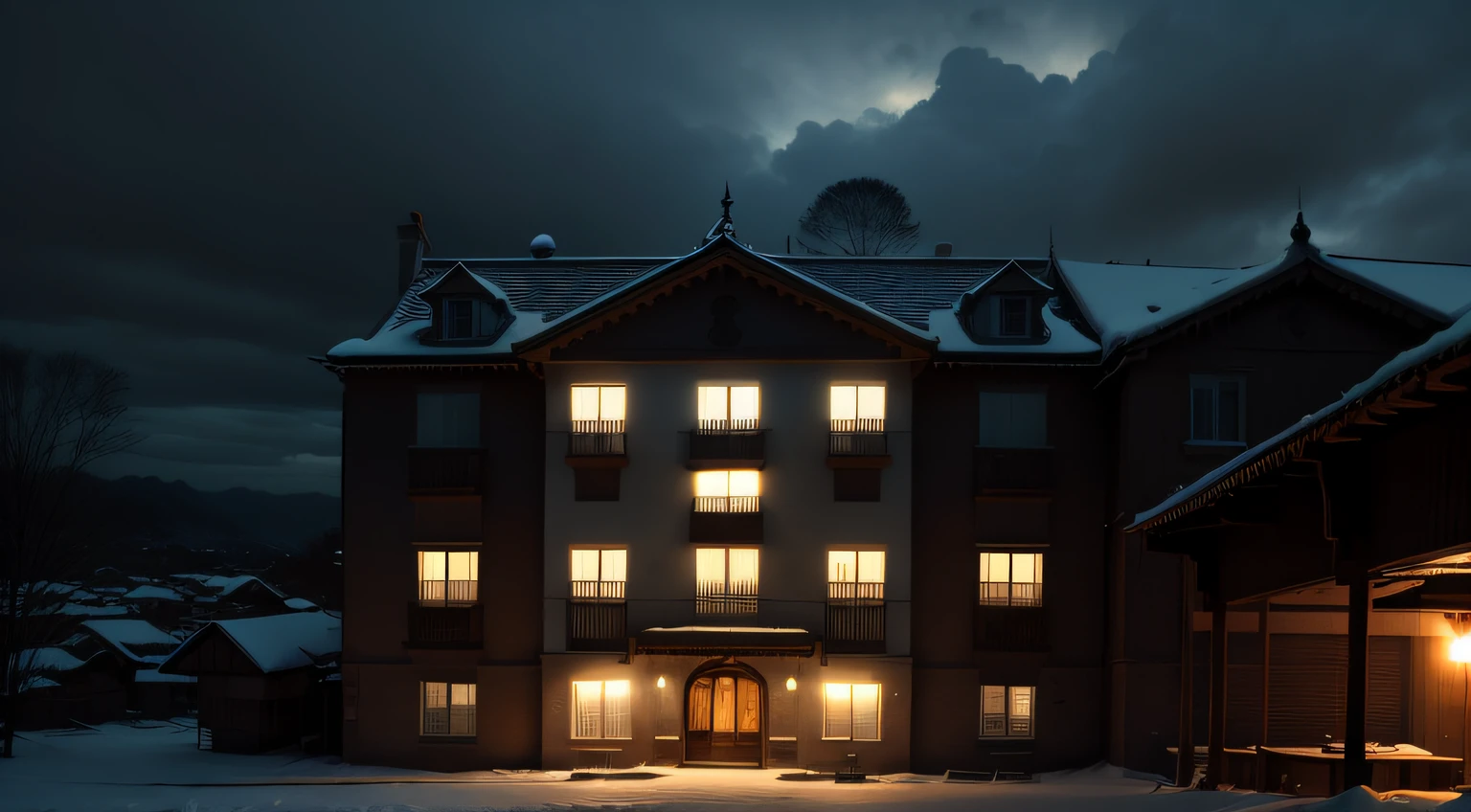 atmosfera escura e assustadora. little lighting. Realista