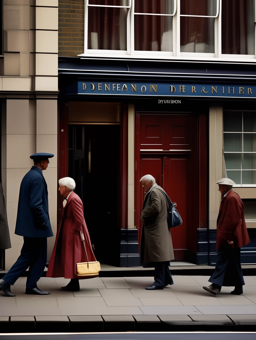 London street scene color Photography by Raymond Depardon, hdr