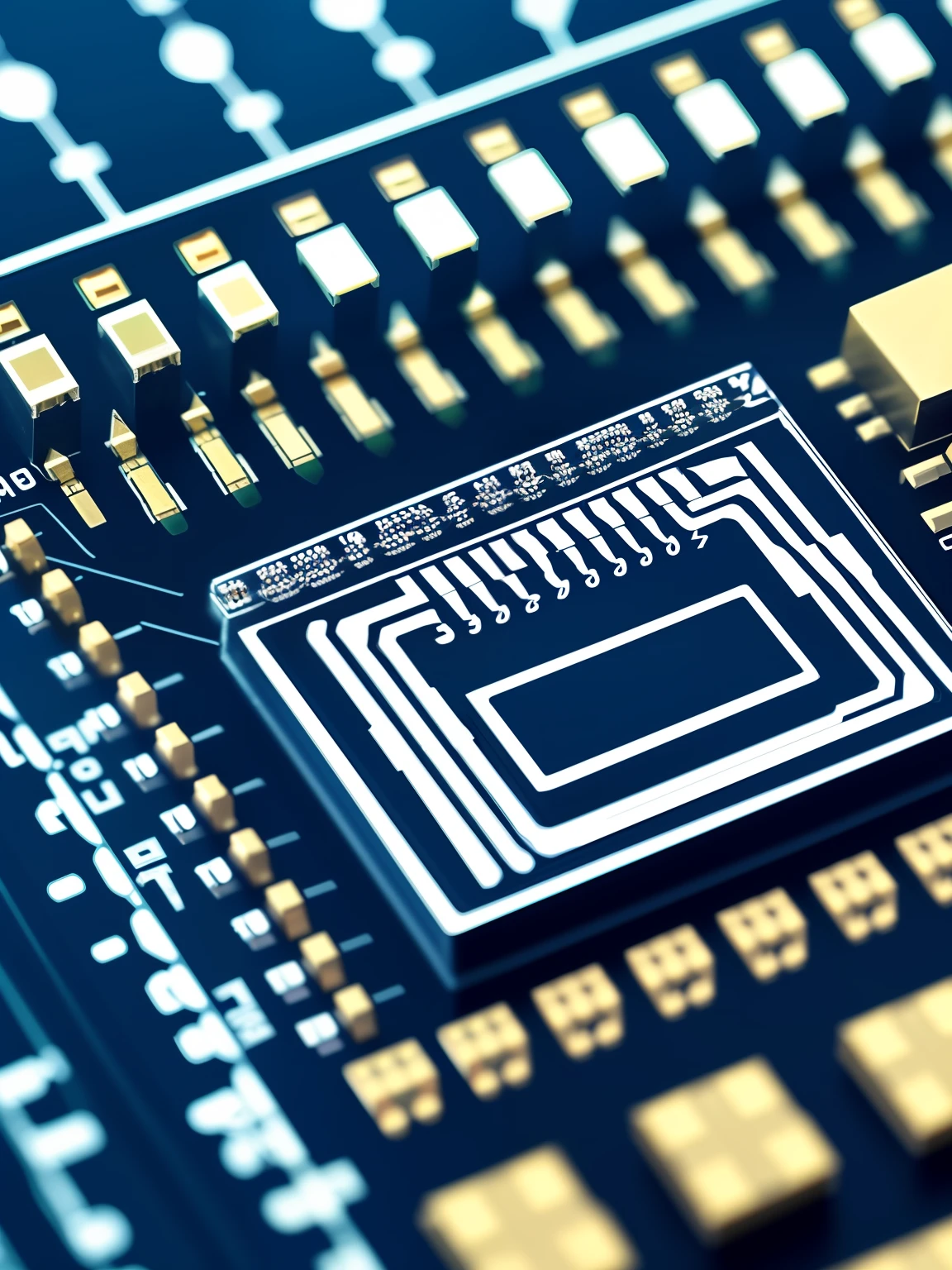 Image of electronic circuits of a computer processor.