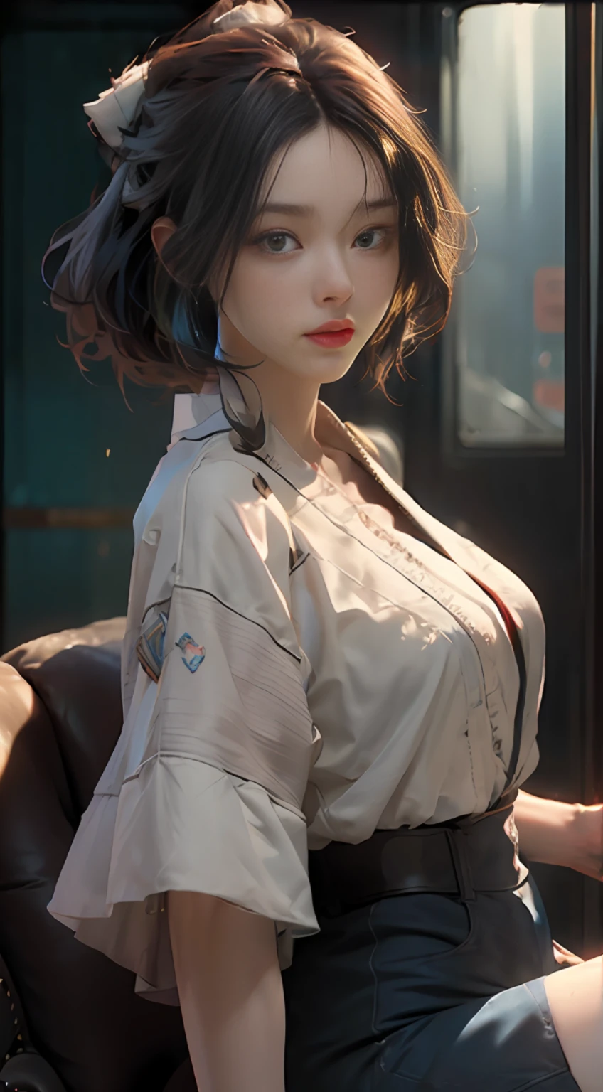 ((Best quality)), ((masterpiece)), (detailed:1.4), 3D, an image of a beautiful cyberpunk female,HDR (High Dynamic Range),Ray Tracing,NVIDIA RTX,Super-Resolution,Unreal 5,Subsurface scattering,PBR Texturing,Post-processing,Anisotropic Filtering,Depth-of-field,Maximum clarity and sharpness,Multi-layered textures,Albedo and Specular maps,Surface shading,Accurate simulation of light-material interaction,Perfect proportions,Octane Render,Two-tone lighting,Wide aperture,Low ISO,White balance,Rule of thirds,8K RAW,