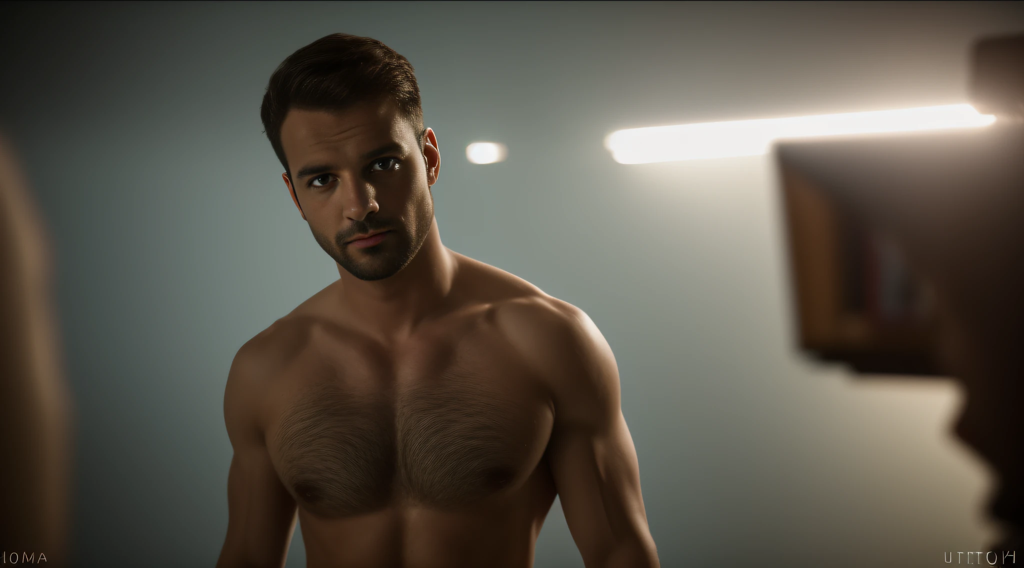 homem de 30 anos da Turquia, muito bonito, looking-into-camera, imagem detalhada, UHD, 8k, fotografia profissional, perfect lighting, cinematiclighting