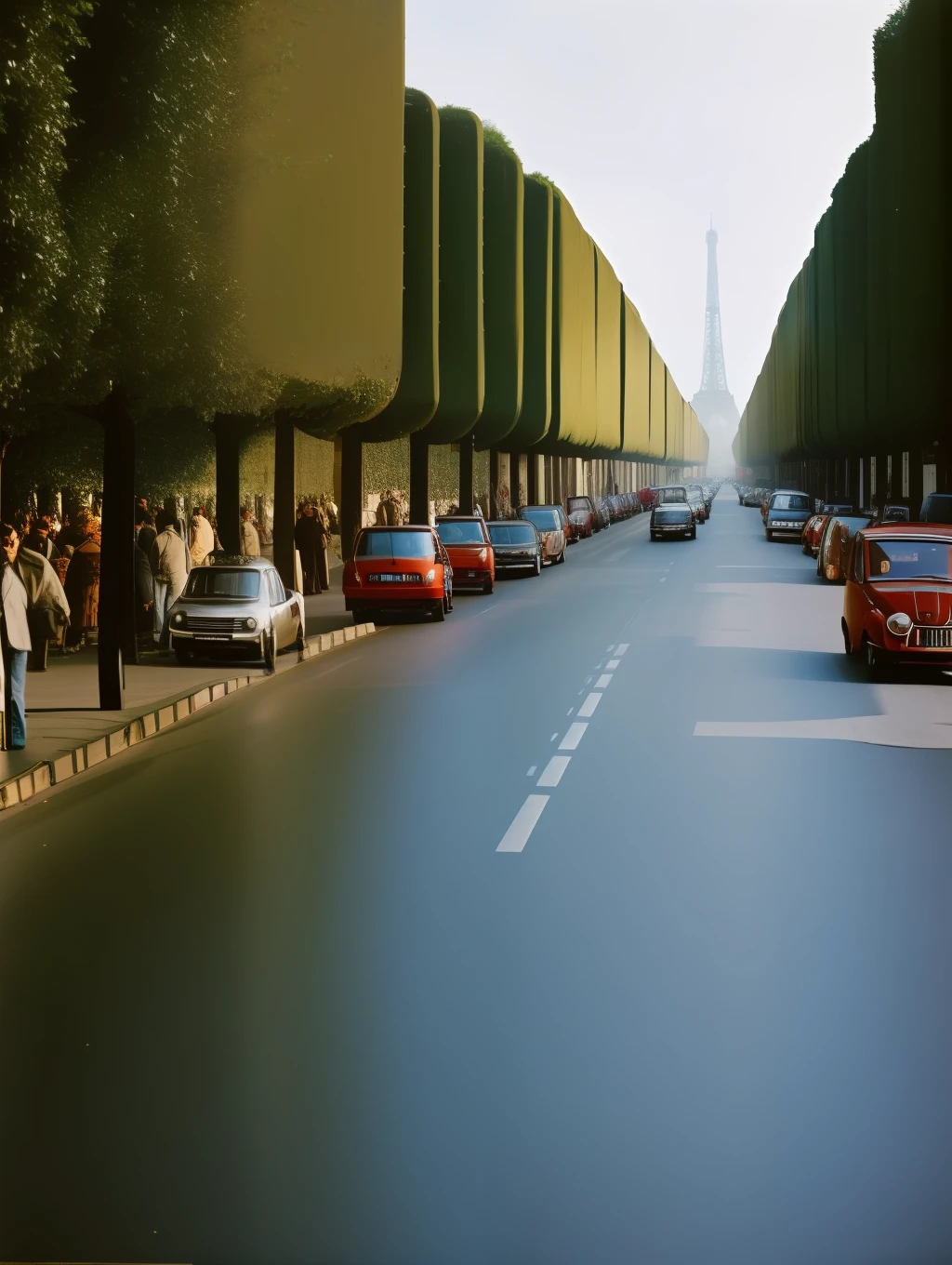 Paris street scene color Photography by Raymond Depardon, hdr