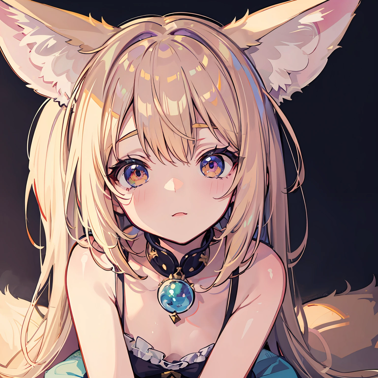 Fennec eared girl pov Back elongation Squirming face