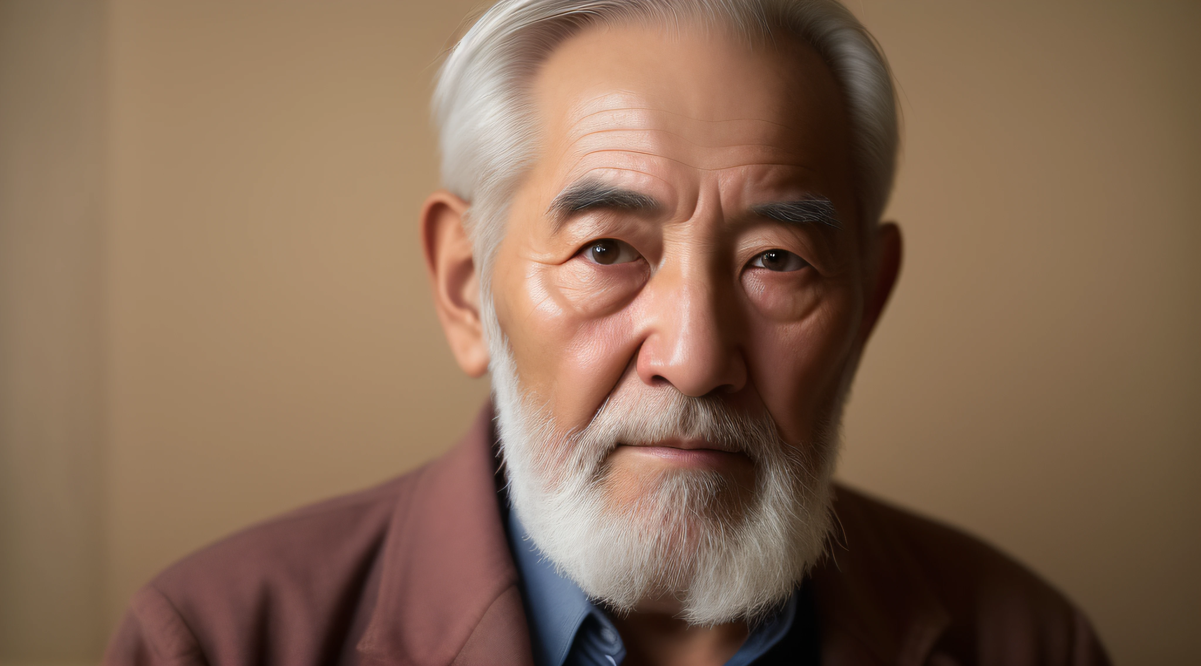 A photograph captures the timeless essence of an elderly man with a distinguished white beard. The intricate lines etched upon his face, tracing the journey of a life well-lived, speak volumes about the wisdom and experiences he has accumulated. The image portrays the resilience and character that come with age, inviting viewers to contemplate the beauty found in the passage of time and the stories that unfold upon a weathered canvas.