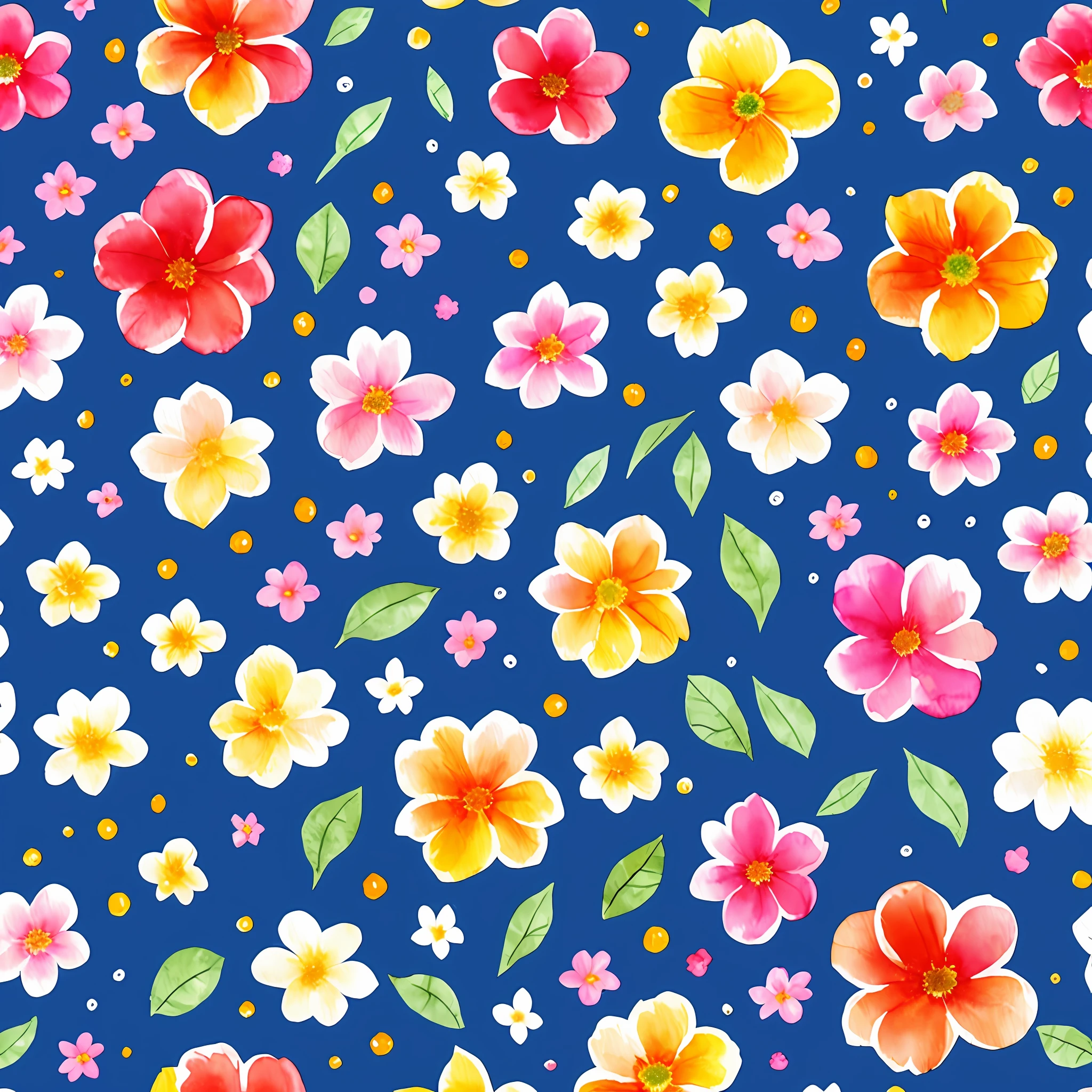 watercolor, flower, blue and orange, beautiful, 1:1, watercolor style, flower and leaf patterns, wet in wet technique, mute, indigo, fabric design, flat illustration, highly detailed cleaning, vector image, masterpiece, professional, isometric, bright vector, black background, dry brush, brushstrokes, painted on canvas, by J.M.W. Turner. expressive marks.