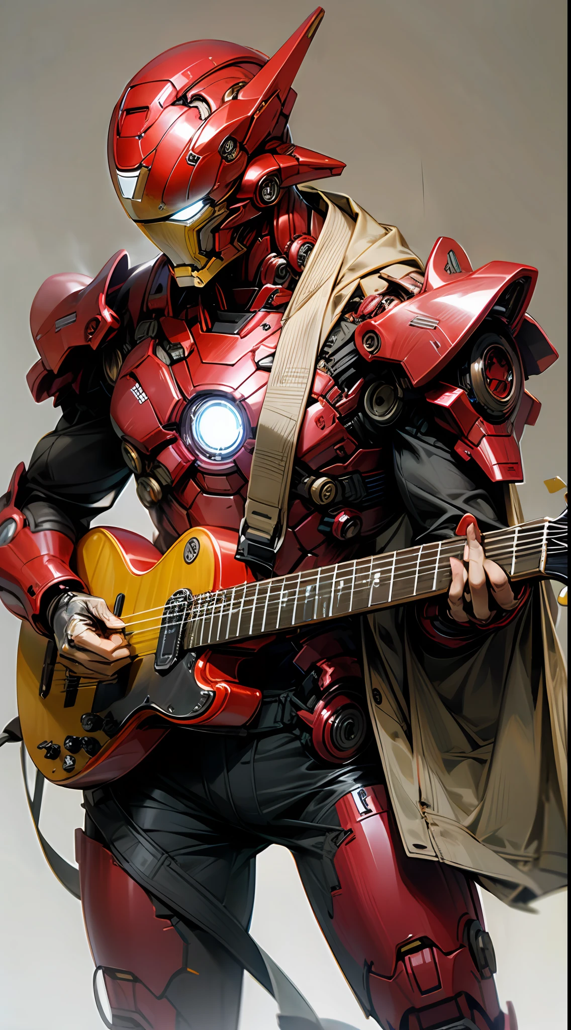 iron man playing guitar