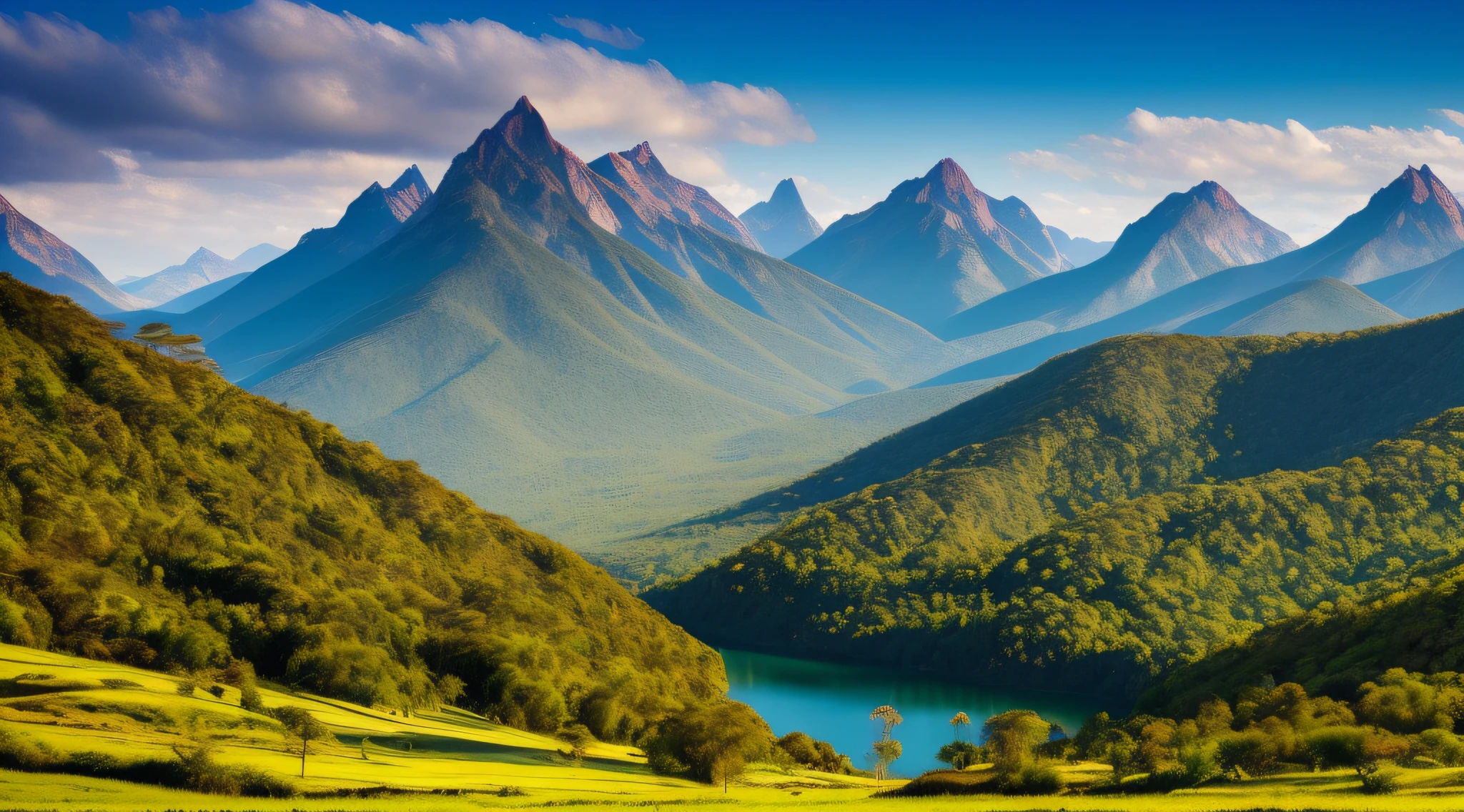 paisagem com montanhas