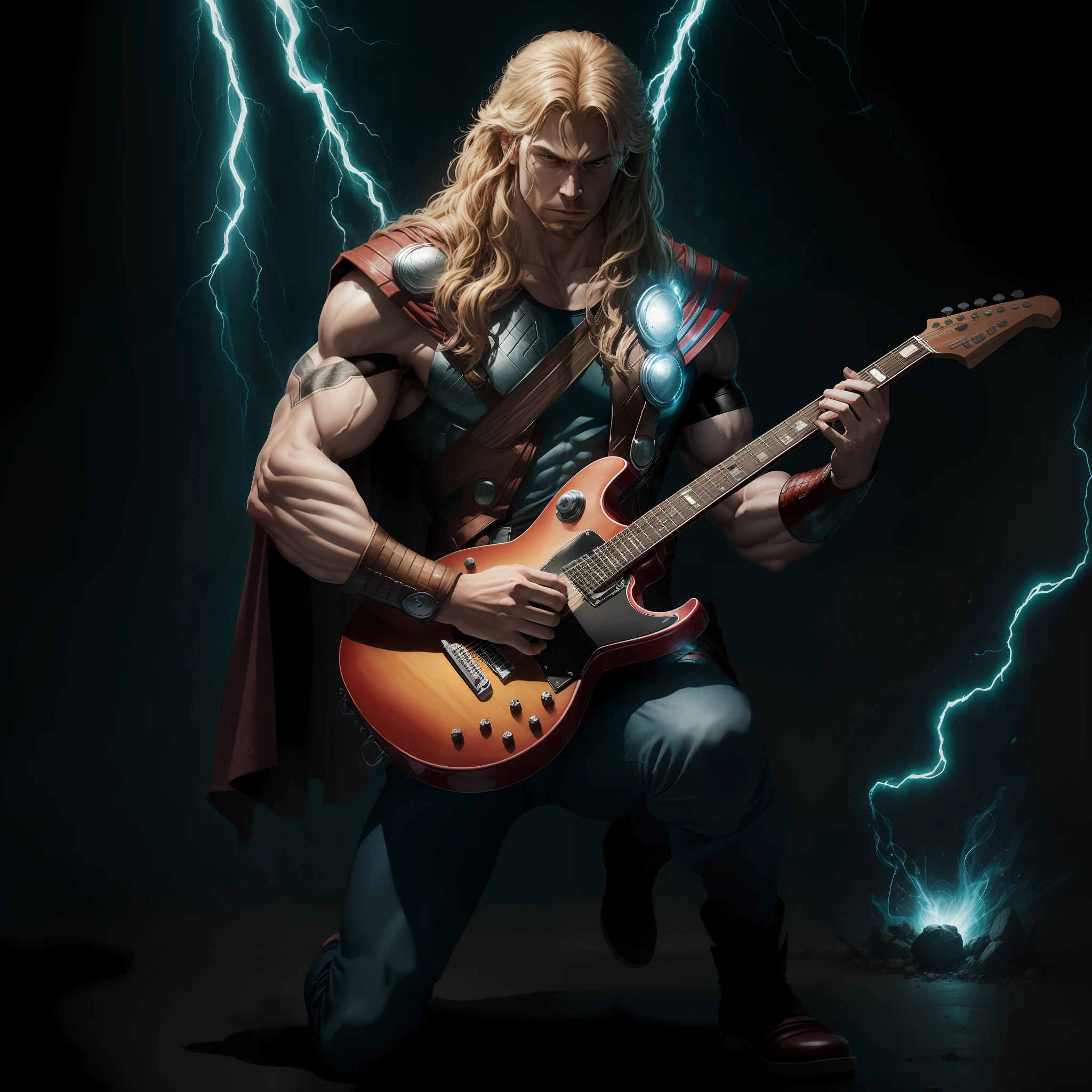 thor marvel playing guitar --auto
