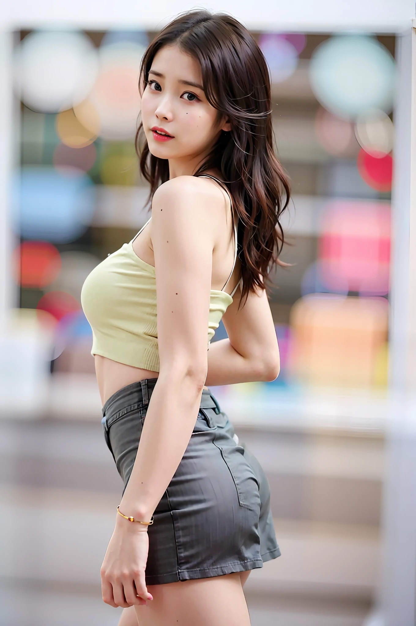 araffe asian woman in a short skirt posing for a picture, korean girl, gorgeous young korean woman, beautiful asian girl, asian girl, beautiful south korean woman, beautiful young korean woman, photo of slim girl model, sexy girl, korean woman, photo of slim girl, korean women's fashion model, beautiful girl model, beautiful model girl, young asian girl, iu1, lee ji-eun
