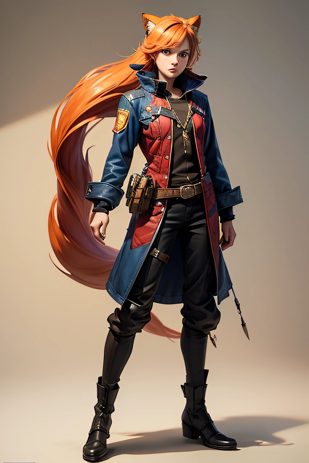((masterpiece:1.3,concept art,best quality,detailed)),firefox,award winning illustration, looking direct to the camera