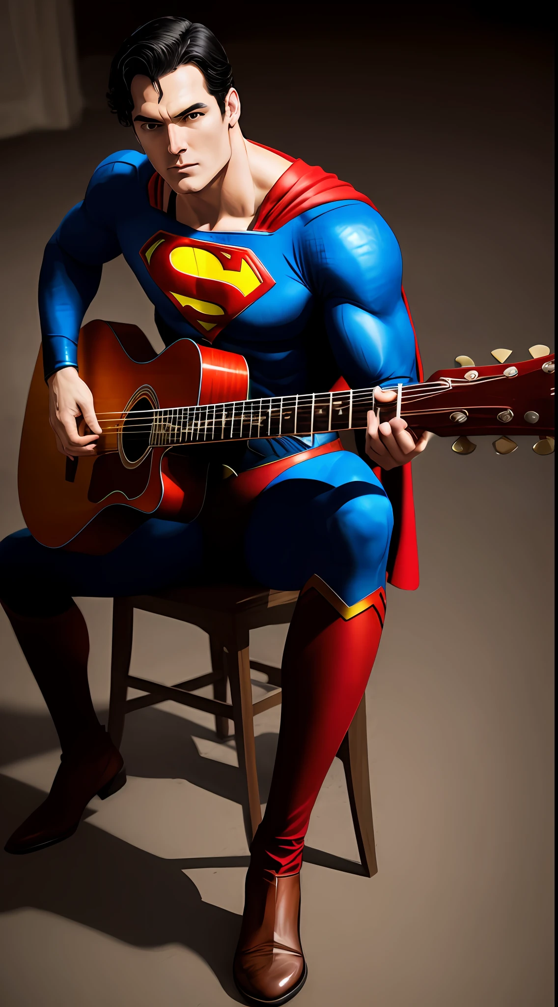 superman playing guitar --auto