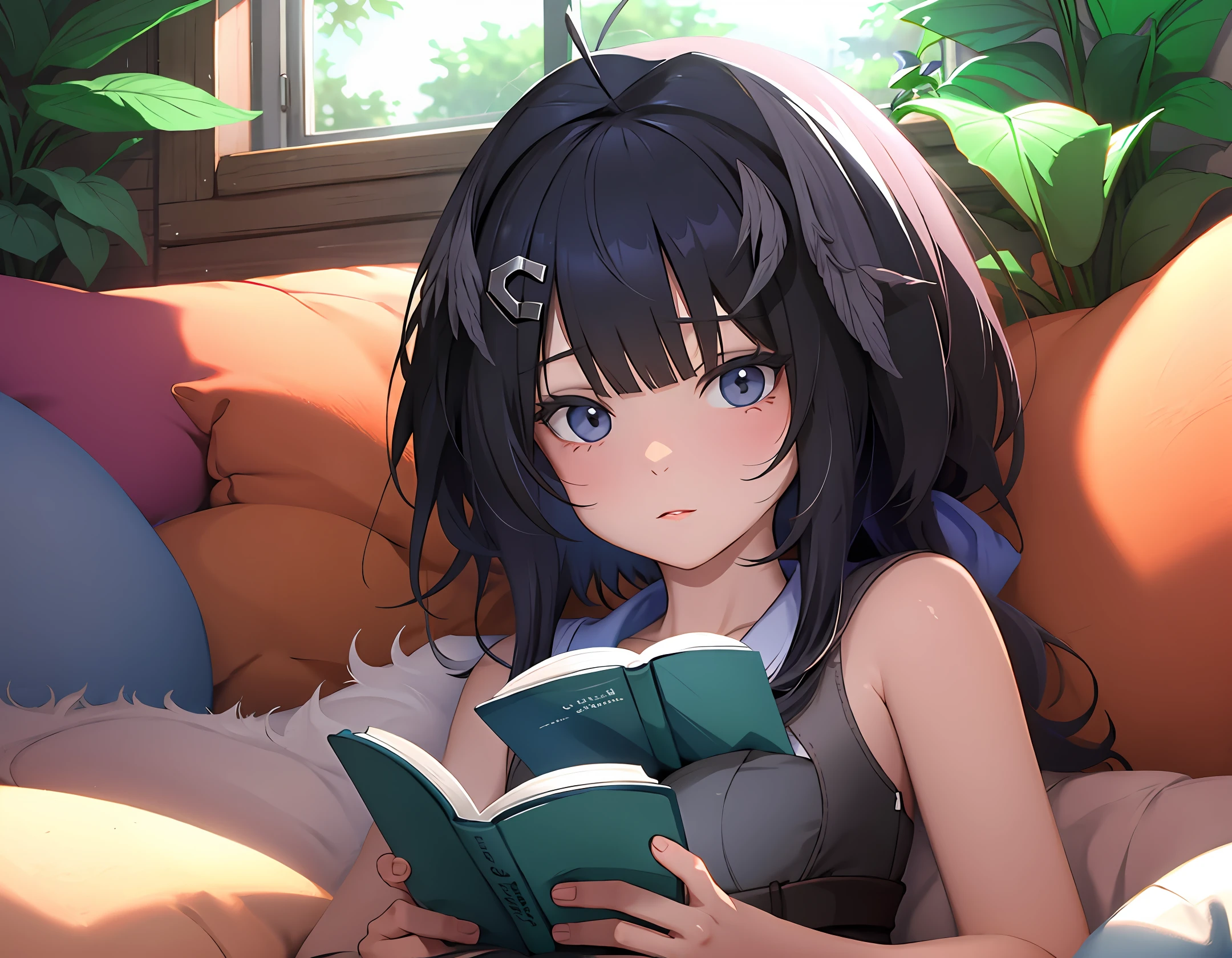 Pais lendo livro para os filhos dormi