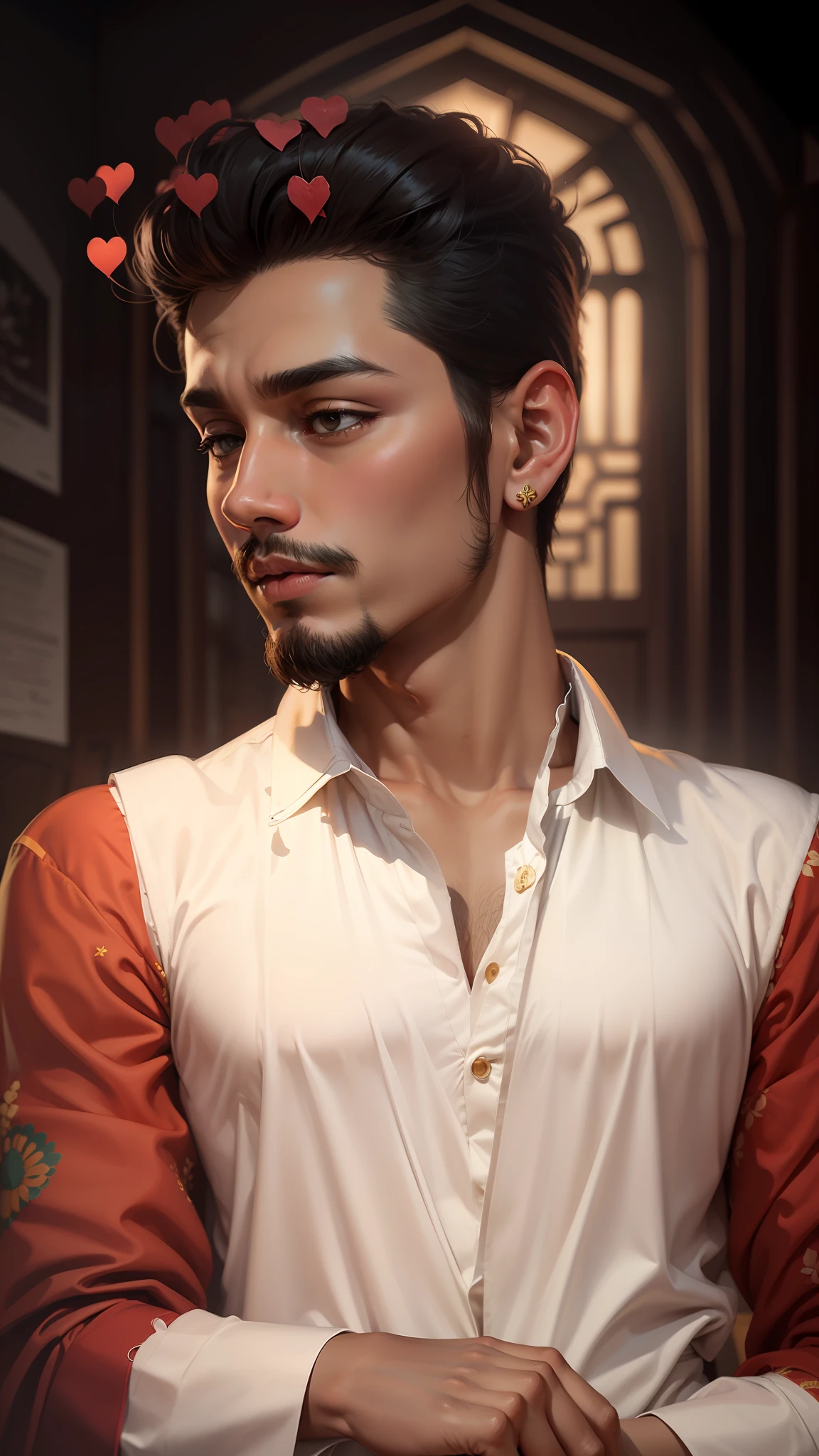Cartoon look , in Indian traditional outfit