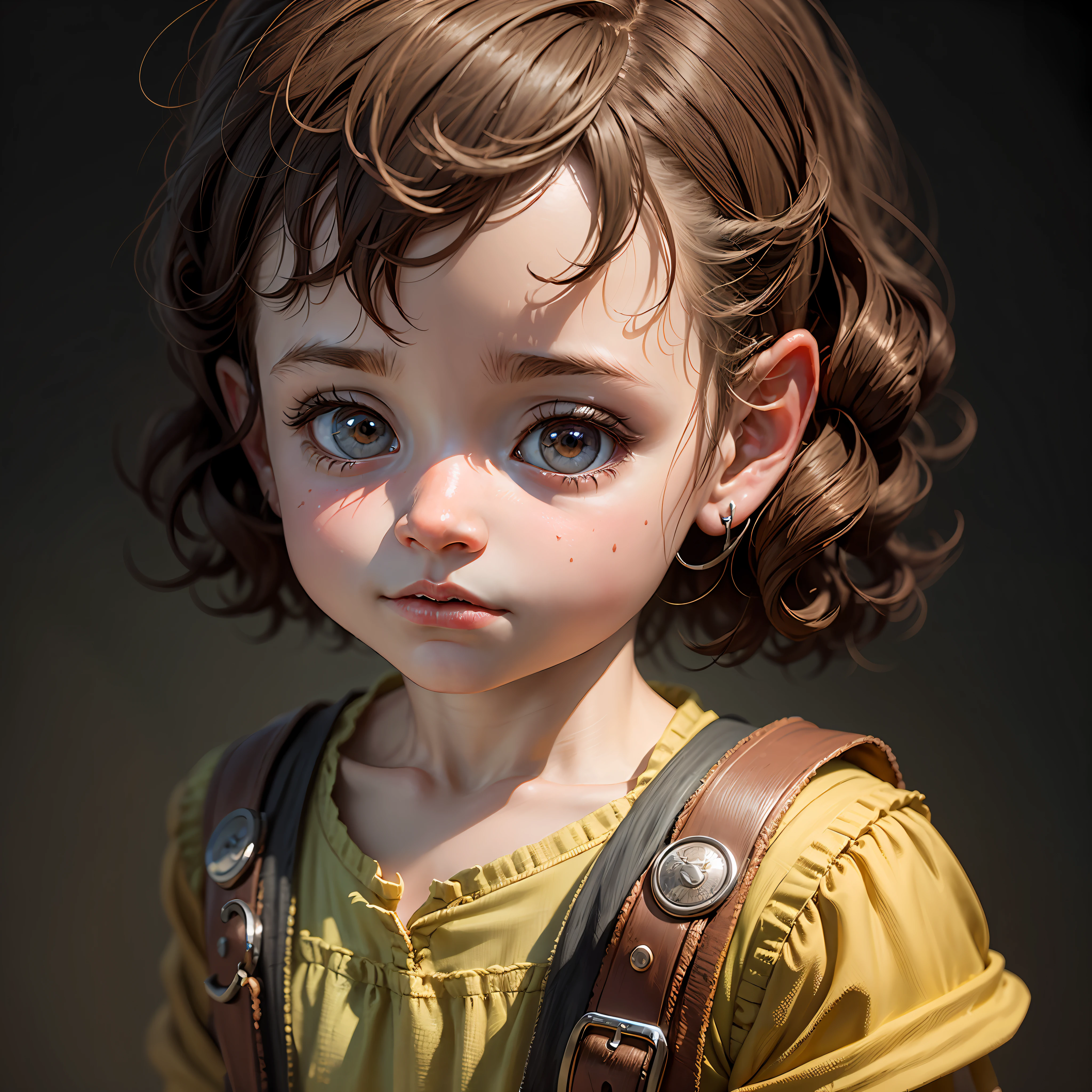 (cbzbb:1.25), portrait of cutest frodo baggins baby illustration, artstation, CGI_Animation, --auto