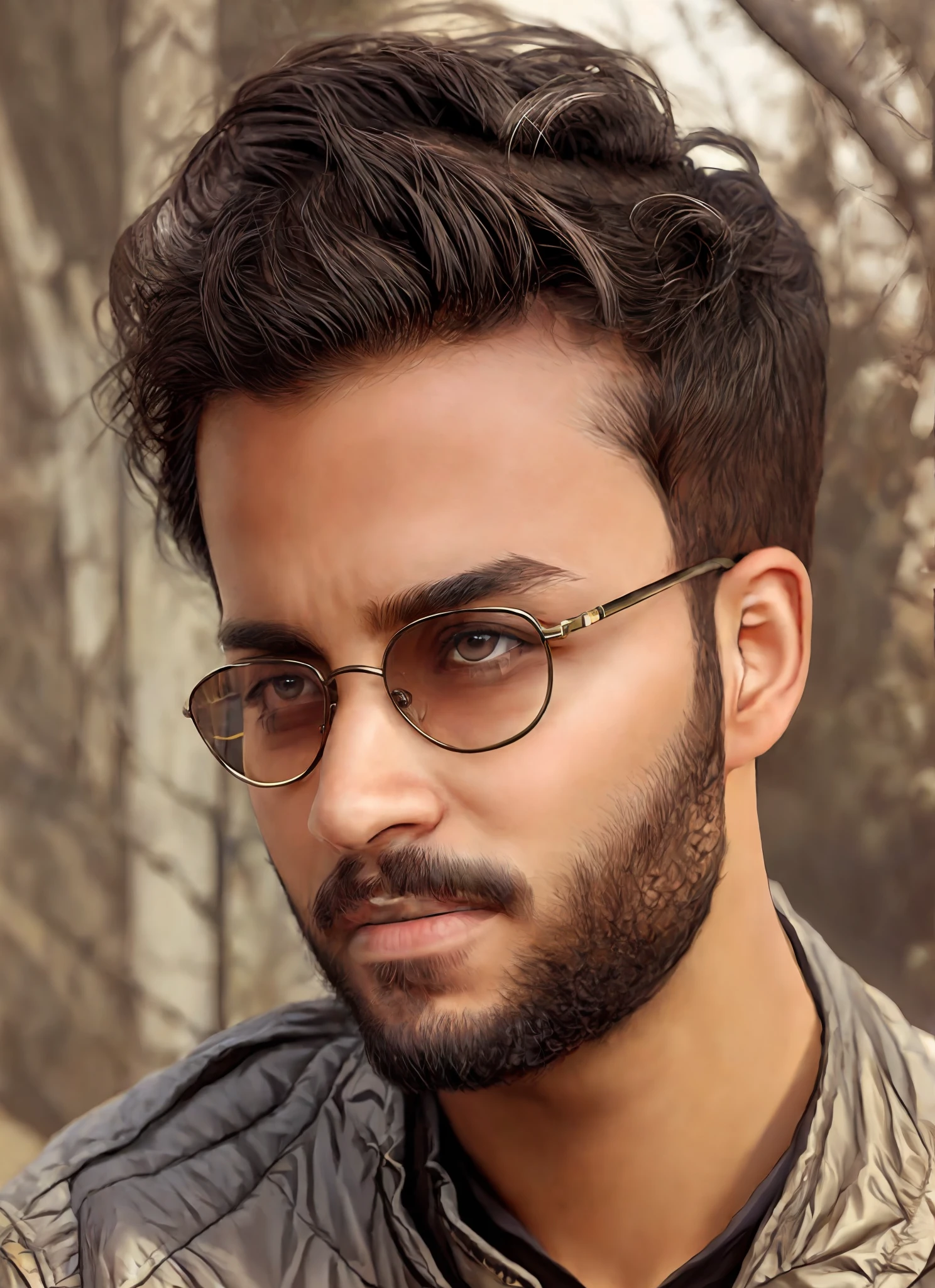 Portrait of SheeroA with sunglasses, lushill style, City Pop cute modern chic man, partially, natural skin, soft impressionist perfect composition 4k resolution, Stanley Lau Artgerm, WLOP, muccia and rockwell.smooth soft skin, symmetrical face, soft lighting, detailed face, concept art, digital painting, ethereal, epic, 32k, intricate details, sharp focus, trending on artstation