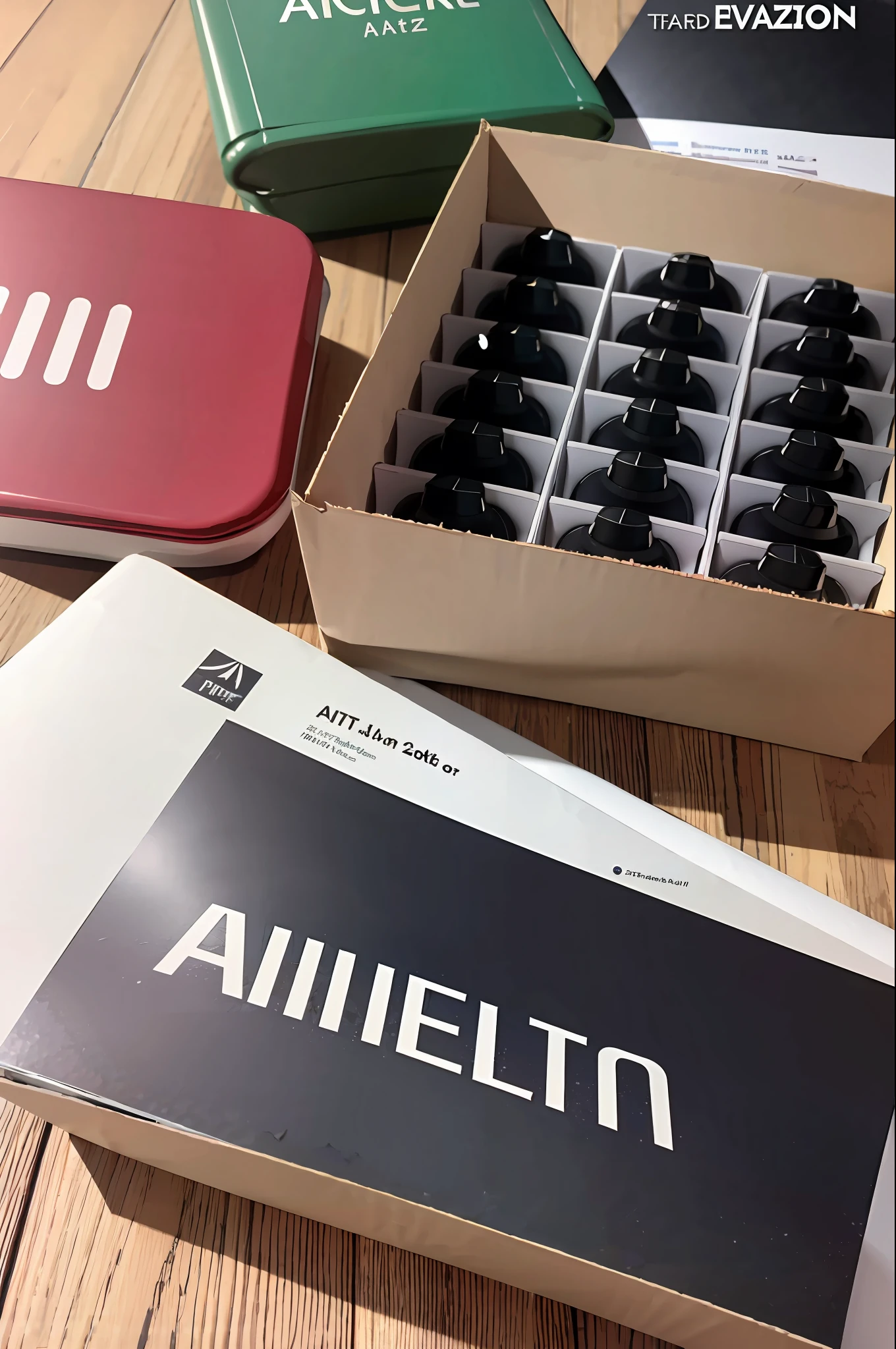 Magazine cover art for an ai art magazine with multiple bullet boxes
