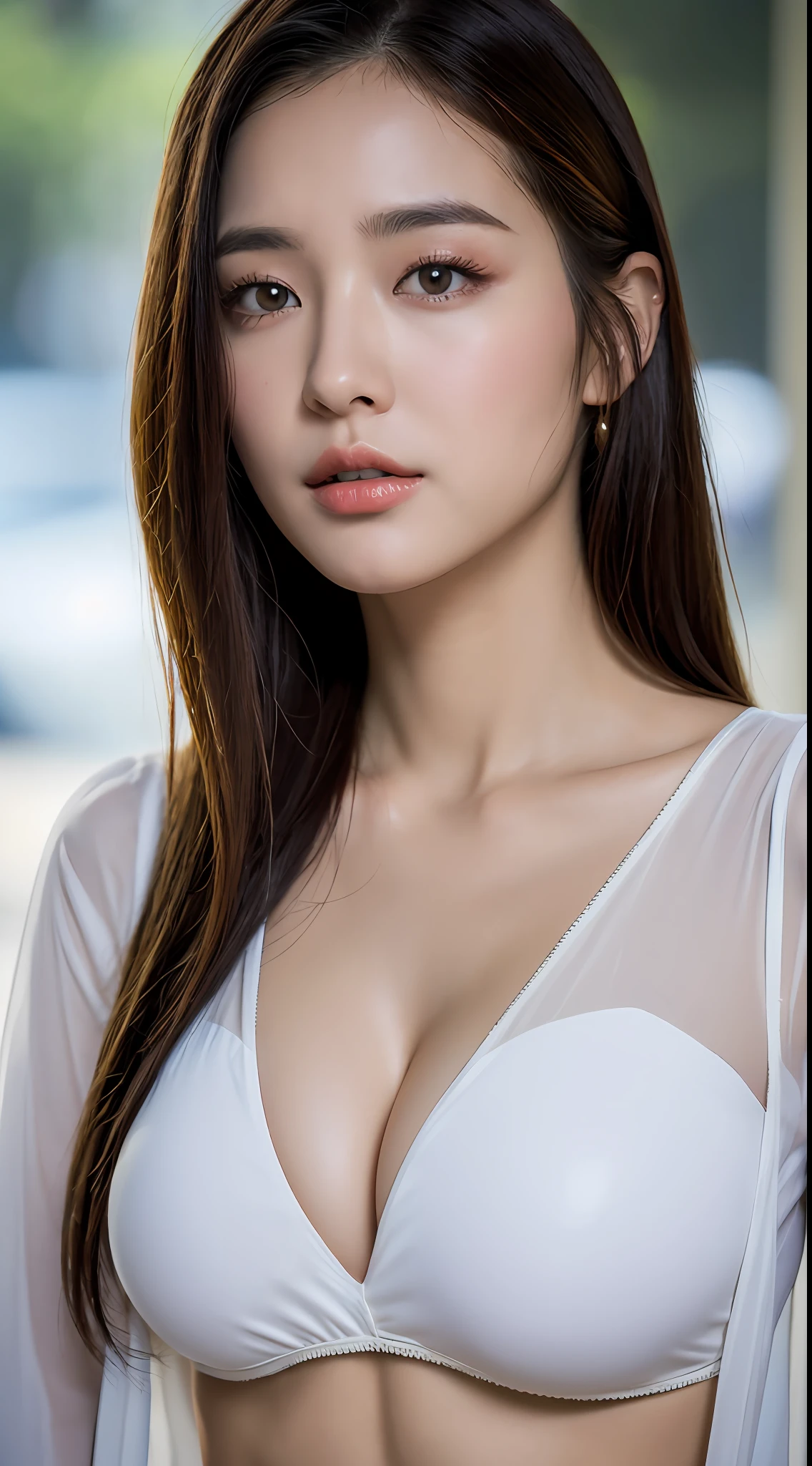 (Best quality, 8k, 32k, Masterpiece, UHD:1.3),Photo of glamorous Japanese woman, 1girl, (:1.2), abs, perfect body, (transparent shirt:1.1), ultra-detailed face, detailed lips, detailed eyes, double eyelid