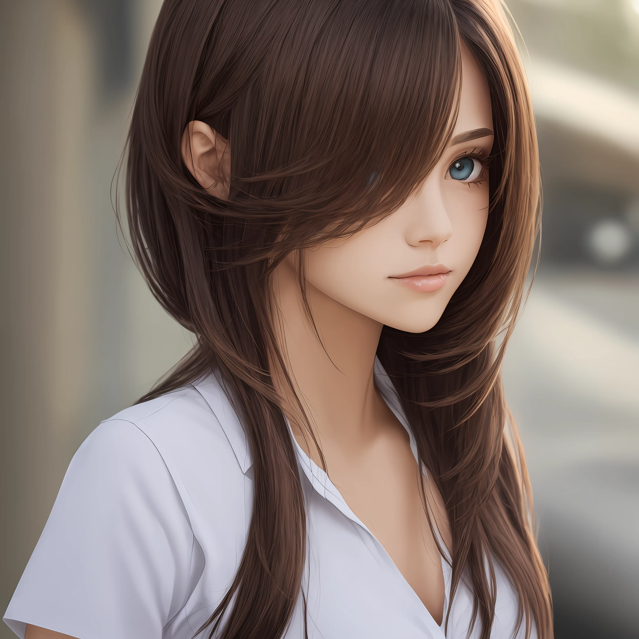 garota, cabelo curto, cabelos pretos, olhos amarelos, uniforme, detalhada --auto