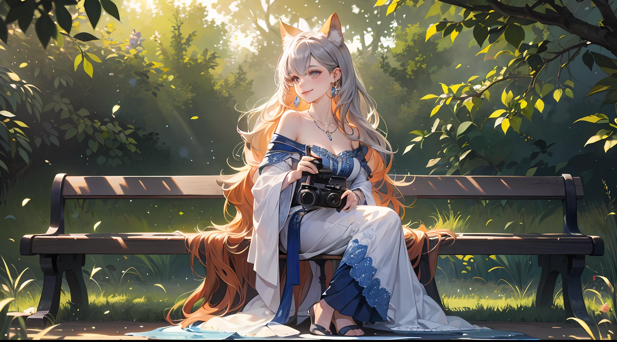 (8K、beste-Qualit)、(Magnificent Real:1.5)、babes、22ears old、cute smiling face、Dynamic posture、Erotic face、Sexy royal costumes、(detailed costume:1.2)、(detailed eye:0.8)、(look at a camera:1.4)、(beste-Qualit)、(Best Shadows)、intricate detailes、movie、((The skin:1.4))、full body seen、In the royal garden、sitting on a bench、(Long flowing ginger hair:1.3)、Dark studio、 (HDR:1.5)、detailed and calm colors、body freckles、Silver Necklace、silver earring、Long, flowing, wavy hair、Let your hair down、Hair pulled back --auto --s2
