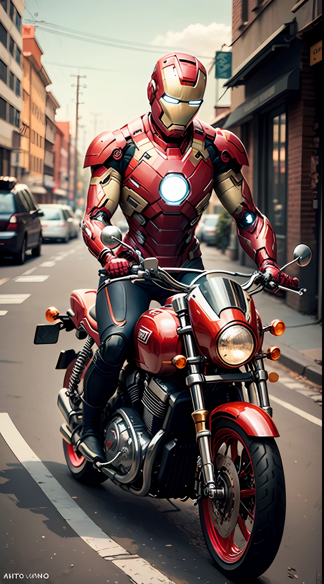 iron man with motorcycle --auto