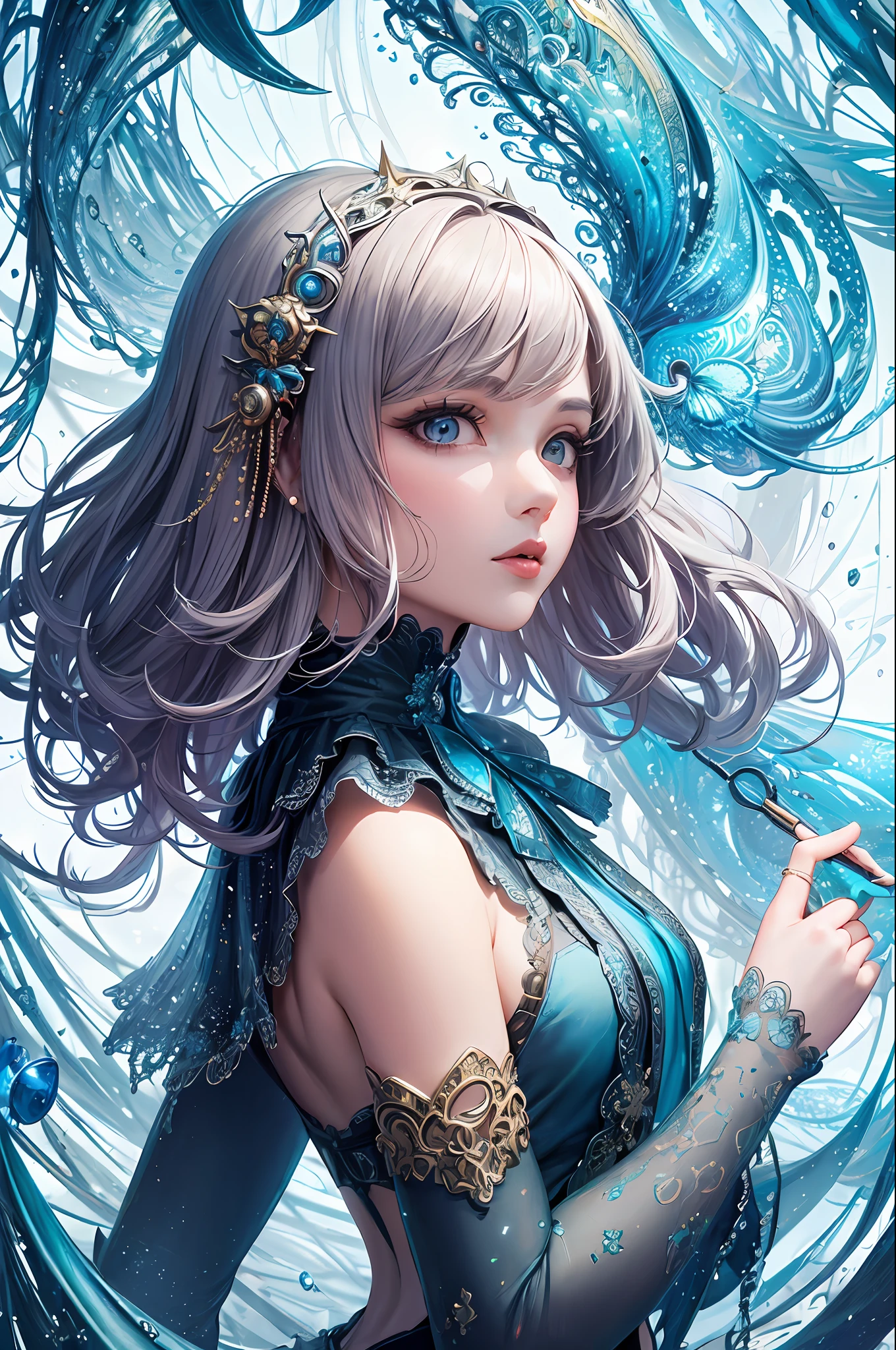 (masterpiece, top quality, best quality, official art, beautiful and aesthetic:1.2), (1girl), extreme detailed,(fractal art:1.3),colorful,highest detailed