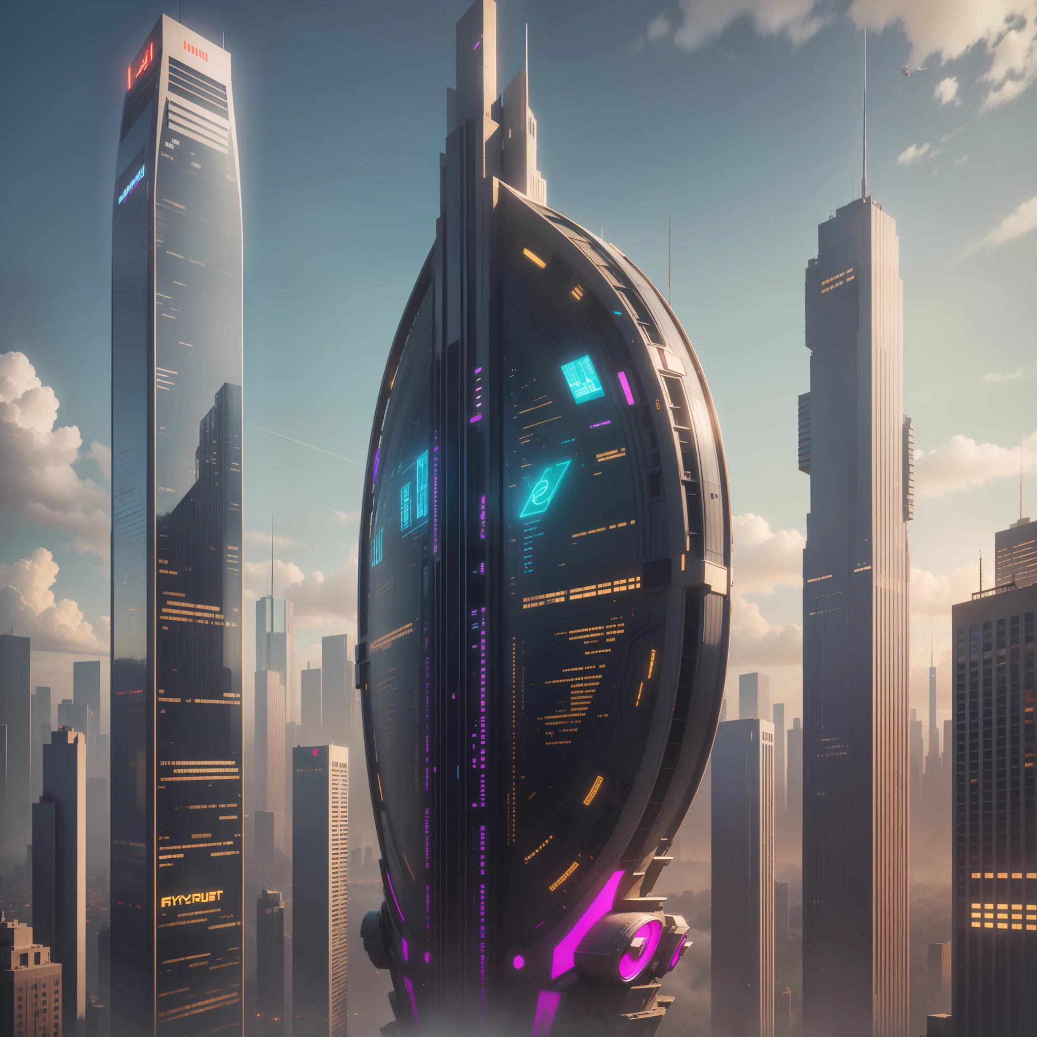 cyberpunked A futuristic world SF Skyscrapers 最好质量 a masterpiece of ultra-high-resolution 8k dream