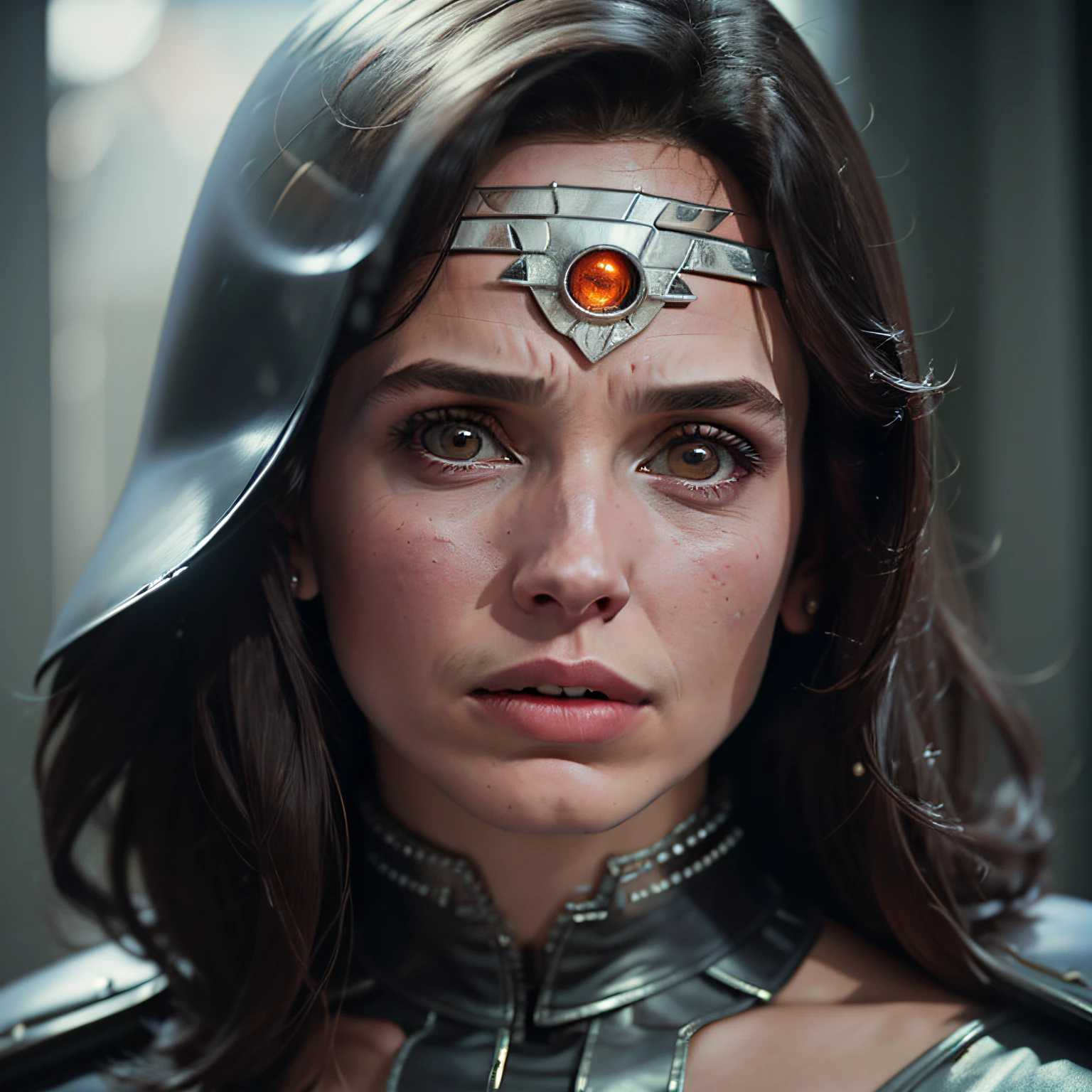 ESTILO RETROFUTURISMO, capacete de vidro, ESTILO DE SÉRIE DE TV DE ALIENS E WARFARE🏍👽🤖👾70 ESTRELANDO GAL GADOT, dark fantasy movie still, priestess between the skeletons, symmetrical face, detailed face features, sharp eyes, soft skin, by Charles Binger, by Tony Scott, hyperrealistic, highly detailed, masterpiece, intrincate details, painstaking attention to detail, foul, disfigured, gritty, miserable, horrid, scary, ugly, hard-featured, repelling, gross