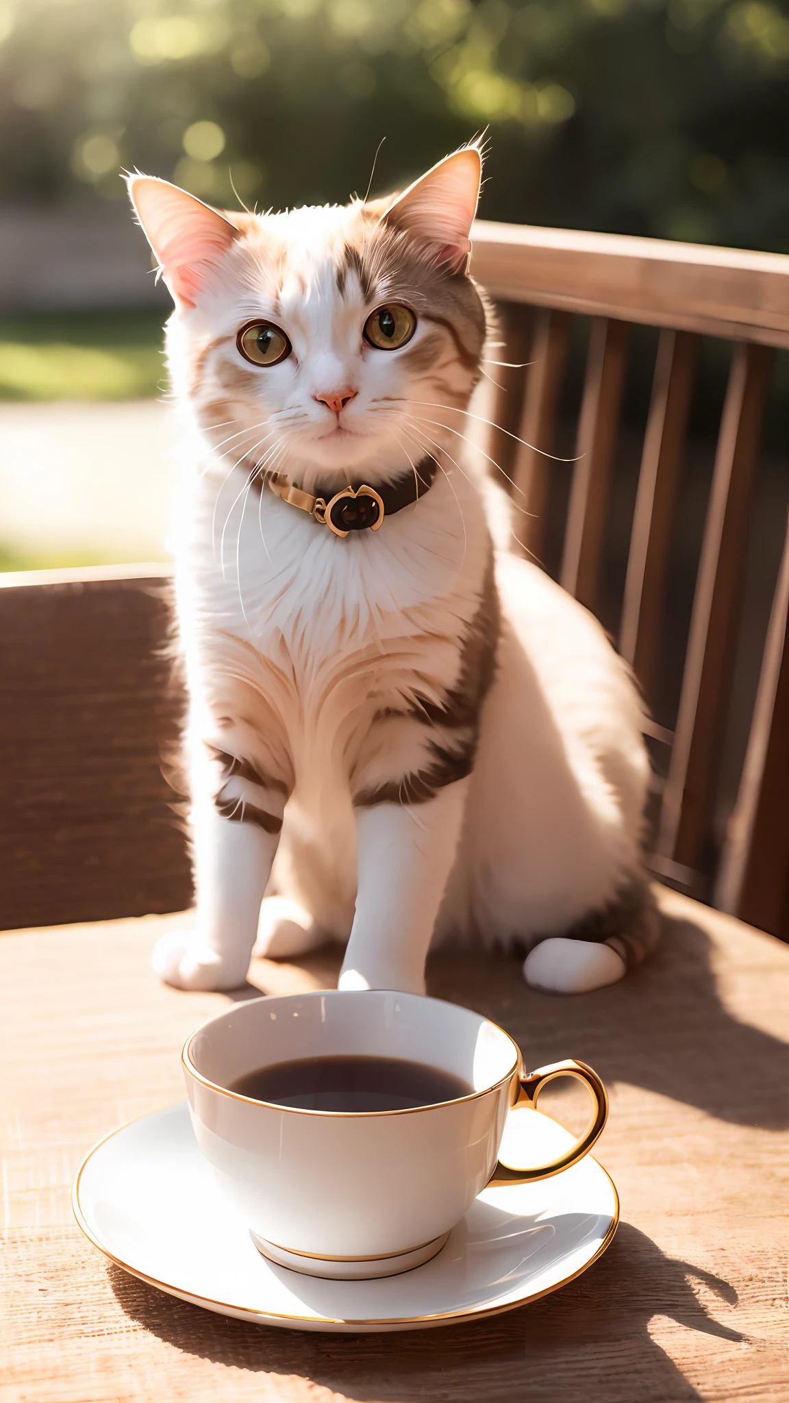Cat, (Himalayan), (Small)))), in a teacup, Face, Front paws out, 8K, Professional photo, Delicate, Clear, On the table, Inside the house, Sunshine, Light Leak, Masterpiece, ((Pretty))), Fashionable Teacup, (Reality), Plush Toy, Round Pupils