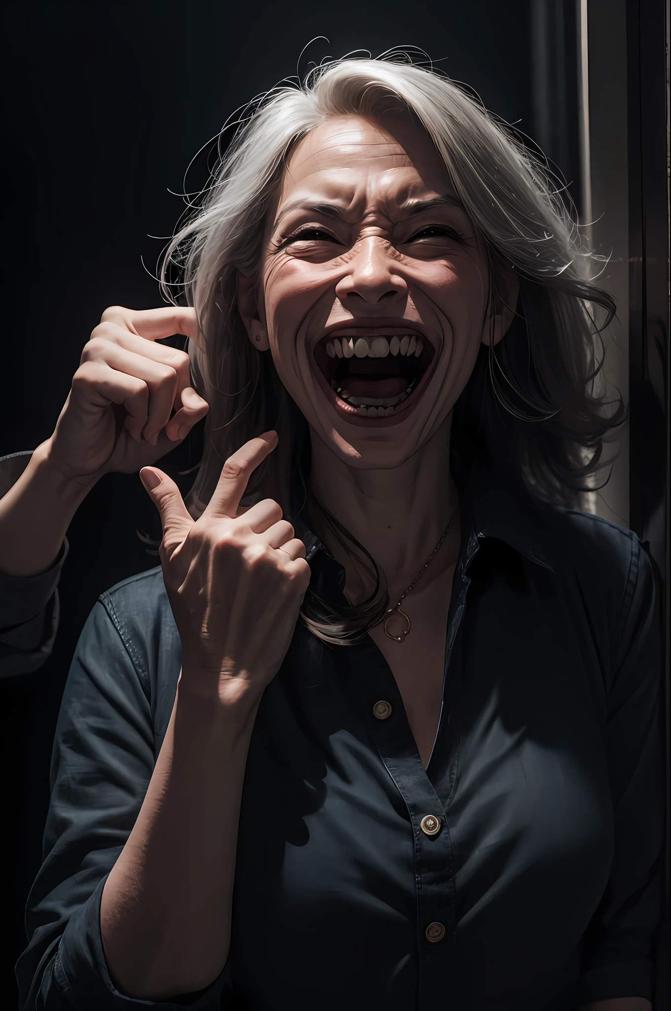photorealistic, highest quality, RAW photo, cinematic composition, (full body:1.4) photography of an (humanoid demon:1.2), (mocking smile:1.4), with (arm extended forward:1.3) and( making a friendly gesture with the hand to ask someone to come closer:1.4), waring extravagant and colourful clothes, baggy trousers, felt boots, haggard face, aquiline nose, bushy eyebrows, reddish eyes, haggard skin, sharp teeth, gnarled hands, macabre, disturbing, photorealistic skin texture|spots|wrinkles, detailed clothes, clothes texture|wrinkles, abundant details, intricate details, subsurface scattering, volumetric shadows, sharp focus, (dynamic pose), 8k, highly detailed, UHD, HDR, (extremely high facial expressiveness:1.3), (accurate hands anatomy:1.2)