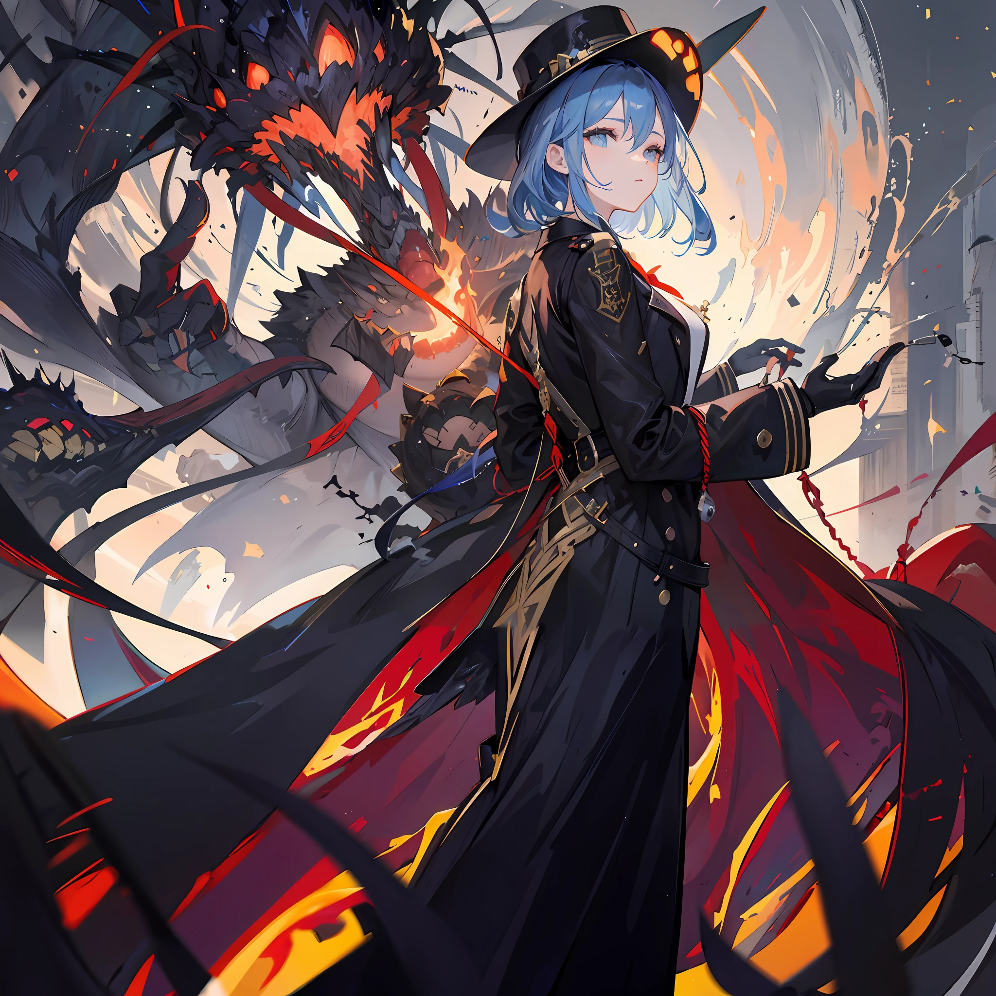 The fire of hell,Cape and skirt