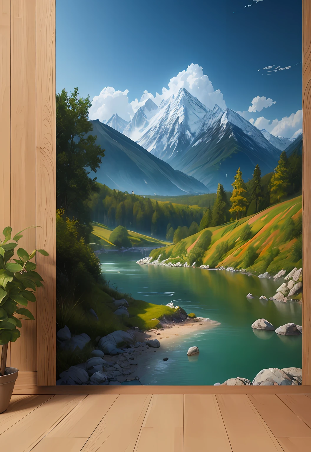 landscape,water,(extremely detailed CG unity 8k wallpaper), most beautiful artwork in the world,professional majestic oil painting,intricate, High Detail, Sharp focus, dramatic, photorealistic painting art