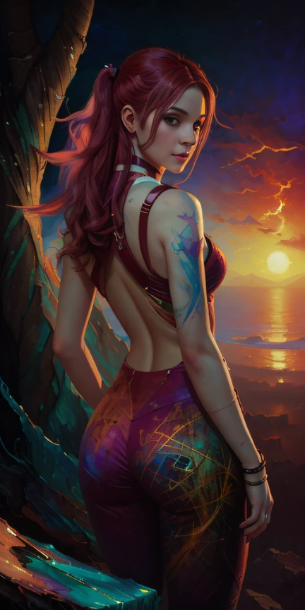 a gorgeous Harley Quinn standing on sand, wind in the hair, full length body shot,(((ultra warm bright pastel colors))), orange pink white colors, sharp focus, lut, ultra insane high resolution intricate textures, texture indentation, (((((Charlie Bowater, art by Alena Aenami, art by Albert Bierstadt, art by Carne Griffiths))))), luminism, light placement art, octane render, ultra intricately detailed, ultra maximalism, romanticism, art by Artgerm,