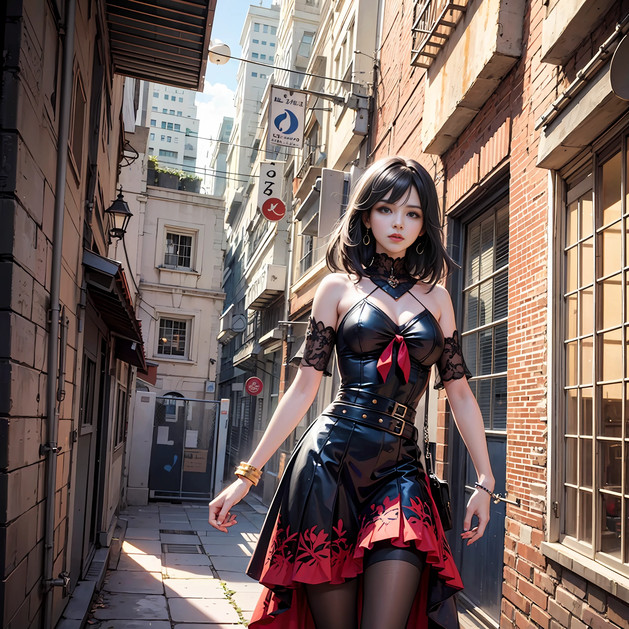 Garota de anime andando pela rua de bermuda e regata, sedutora, realista, atraente, bonita, Guweiz, Arte no estilo de Guweiz, mulher bonita sedutora, photorealistic anime girl render, arte digital. 8k, arte cg anime suave. -imagine --auto --s2