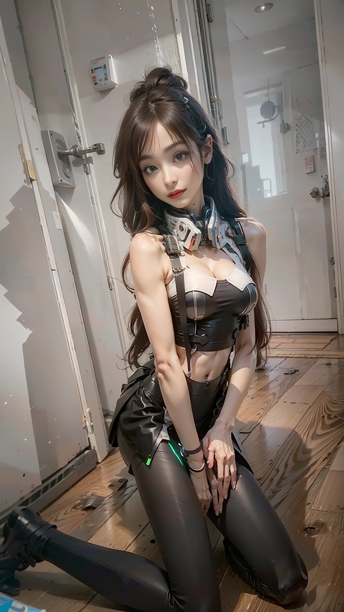 ((Best quality)), ((masterpiece)), (highly detailed:1.3), 3D,Shitu-mecha, beautiful cyberpunk women with her mecha in the ruins of city from a forgoten war, ancient technology,HDR (High Dynamic Range),Ray Tracing,NVIDIA RTX,Super-Resolution,Unreal 5,Subsurface scattering,PBR Texturing,Post-processing,Anisotropic Filtering,Depth-of-field,Maximum clarity and sharpness,Multi-layered textures,Albedo and Specular maps,Surface shading,Accurate simulation of light-material interaction,Perfect proportions,Octane Render,Two-tone lighting,Low ISO,White balance,Rule of thirds,Wide aperature,8K RAW,Efficient Sub-Pixel,sub-pixel convolution,luminescent particles,light scattering,Tyndall effect