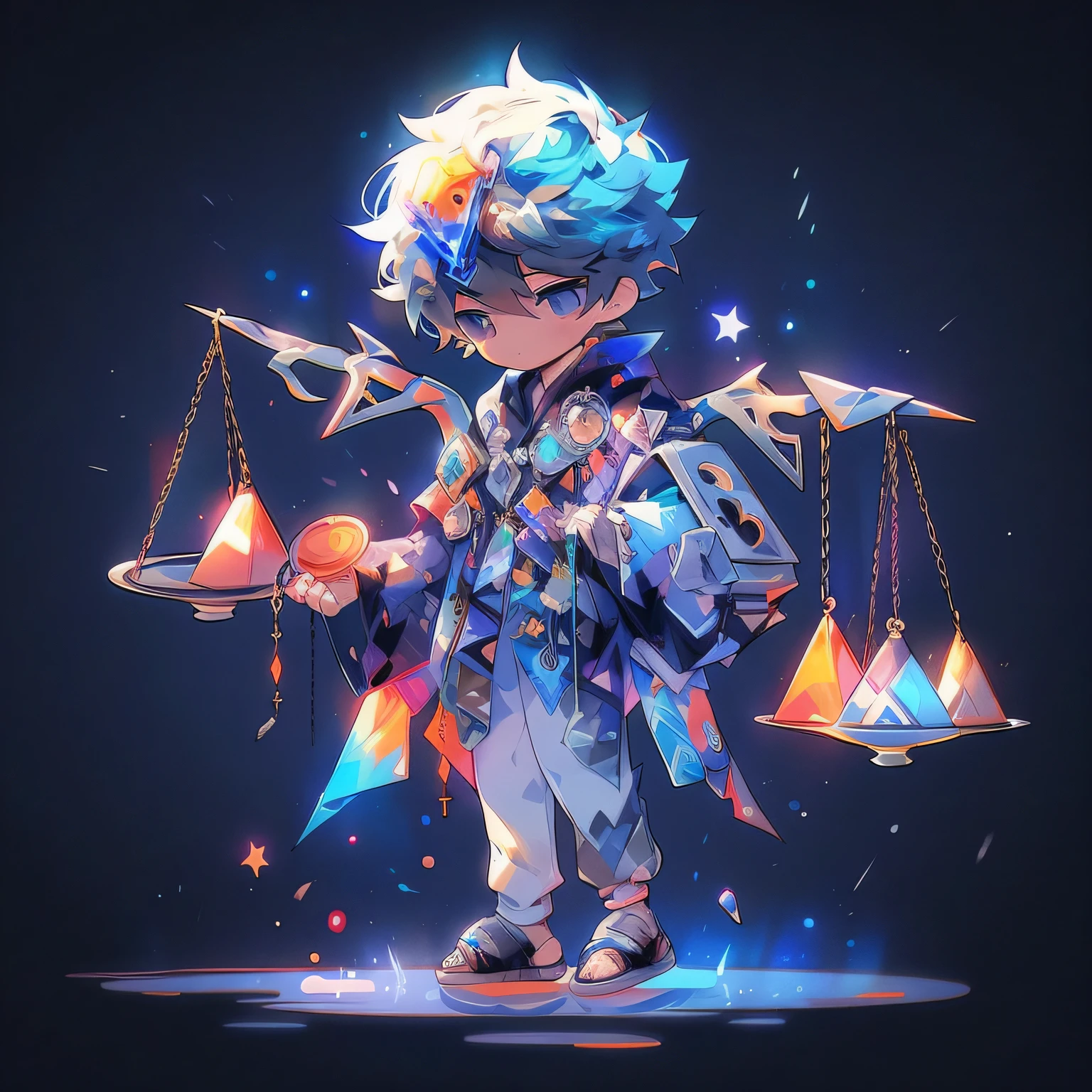 anime character with a scale of scales and a star, 2 d low polygon art, Anime art wallpaper 4 K, Anime art wallpaper 4k, Anime art wallpaper 8 K, Cute detailed digital art, colorful concept art, hero 2 d fanart artsation, Digital art on Pixiv, magical fantasy 2 d concept art, trending on artstation pixiv