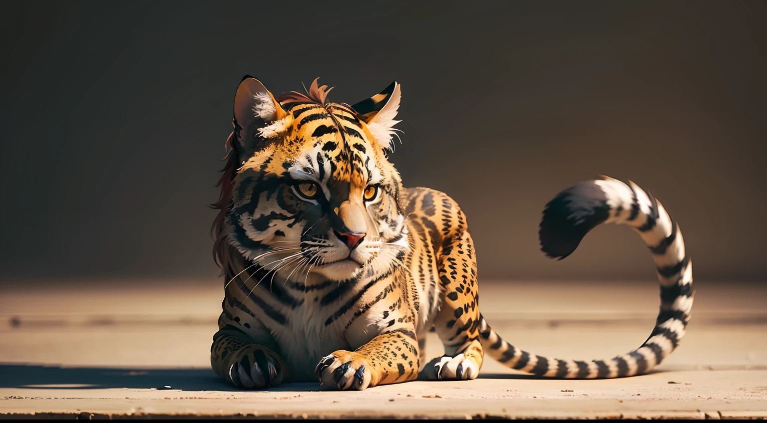 An exotic animal, com cores vivas e uma textura realista. --auto