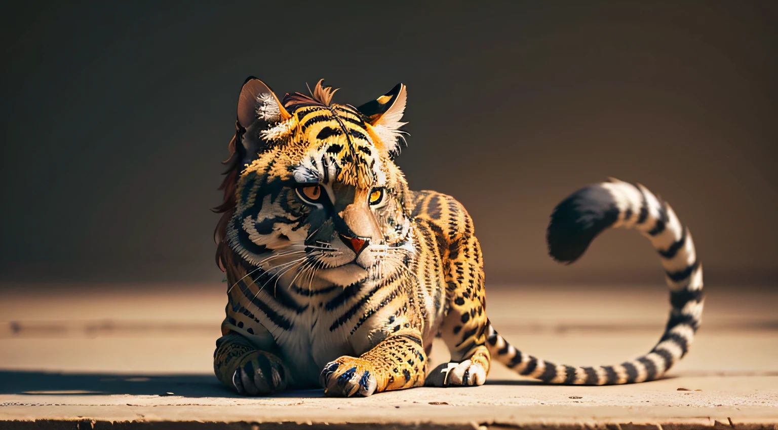An exotic animal, com cores vivas e uma textura realista. --auto